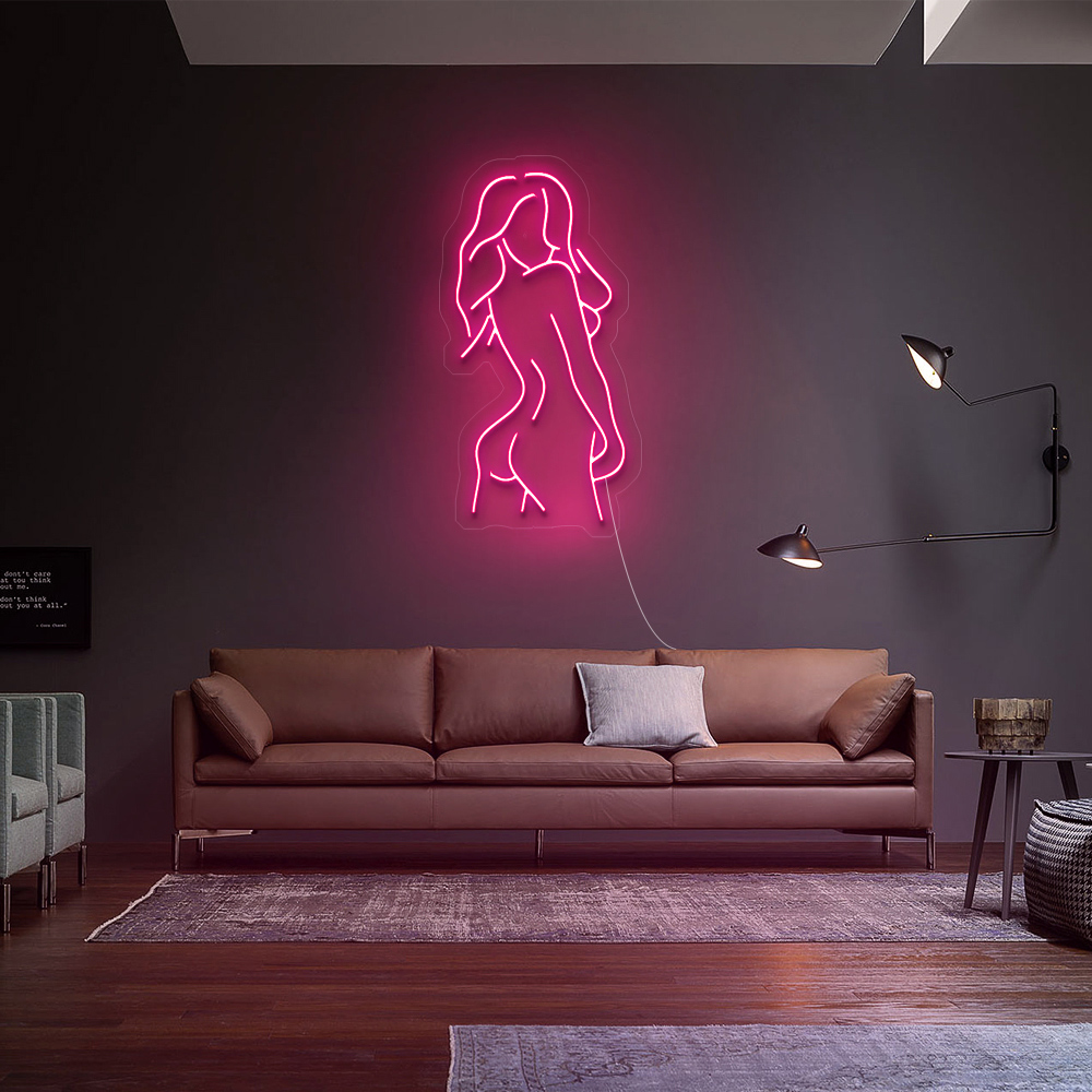 Néon LED “Silhouette Sensuelle” – Déco Murale Glamour et Moderne