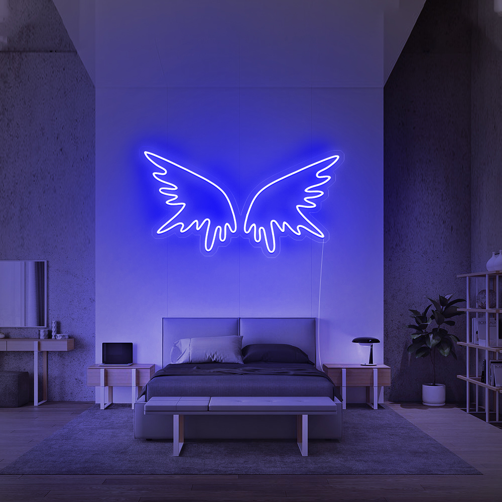 Néon LED “Angel Wings 2” – Ailes d’Ange Murales 