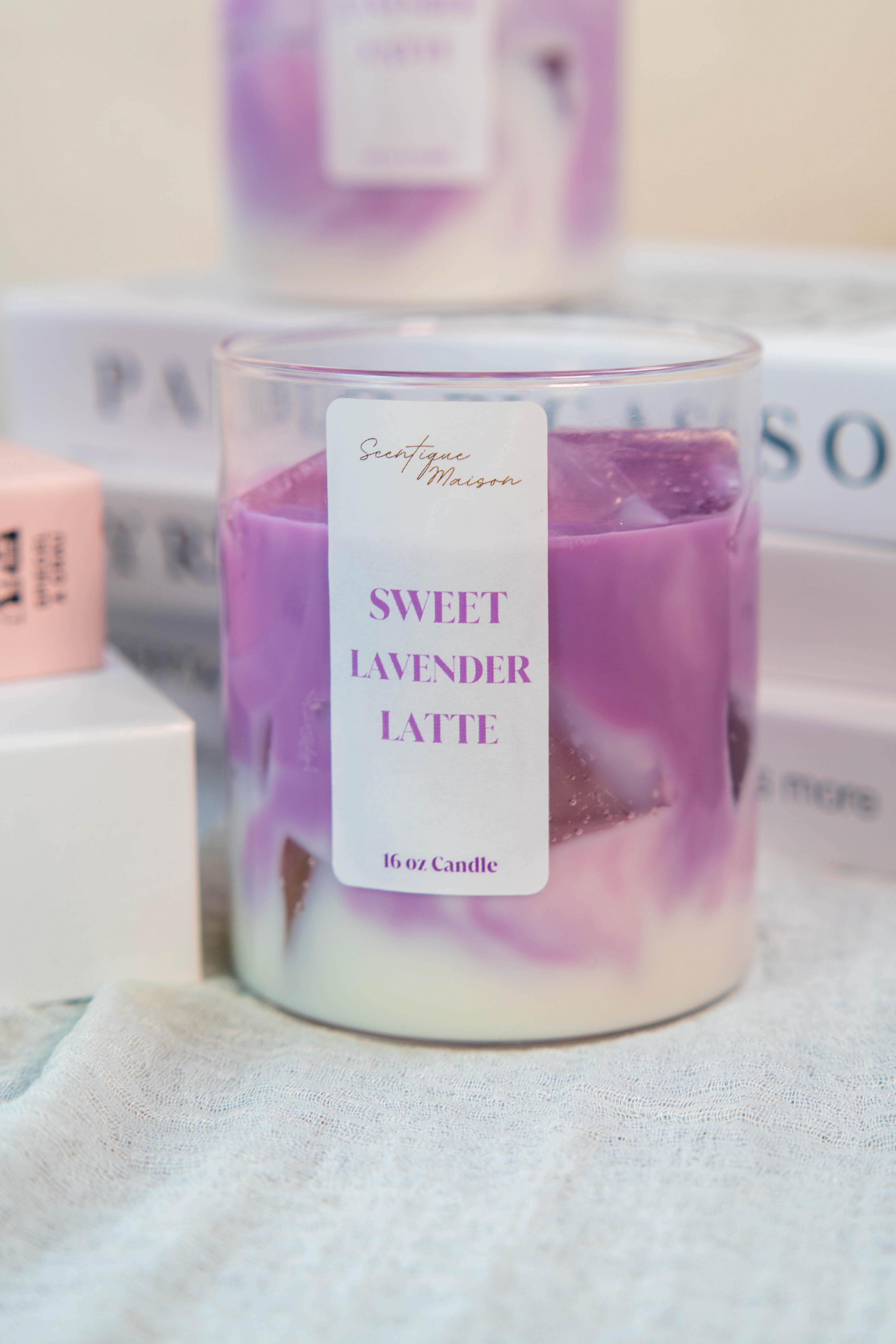 Sweet Lavender Latte Scented Soy Candle