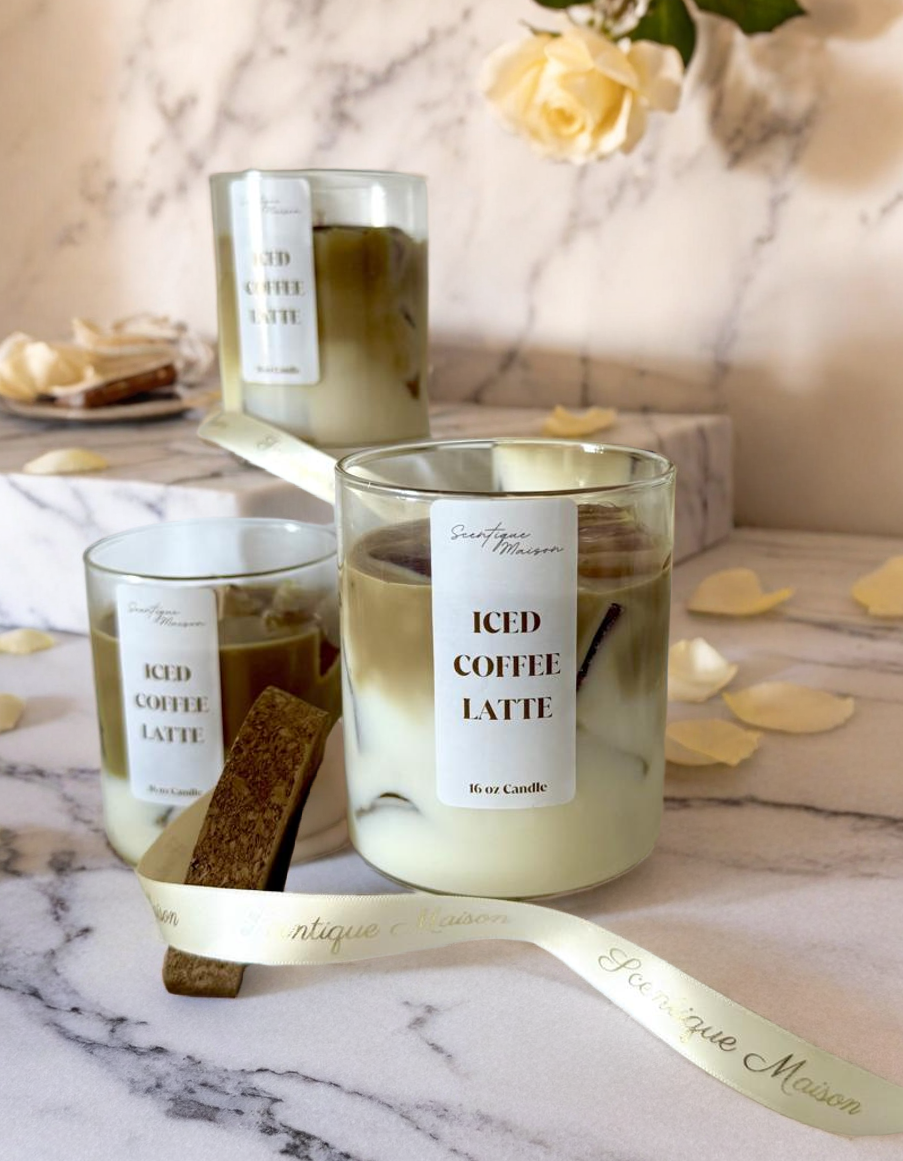 Double Espresso Iced Latte Candle Set