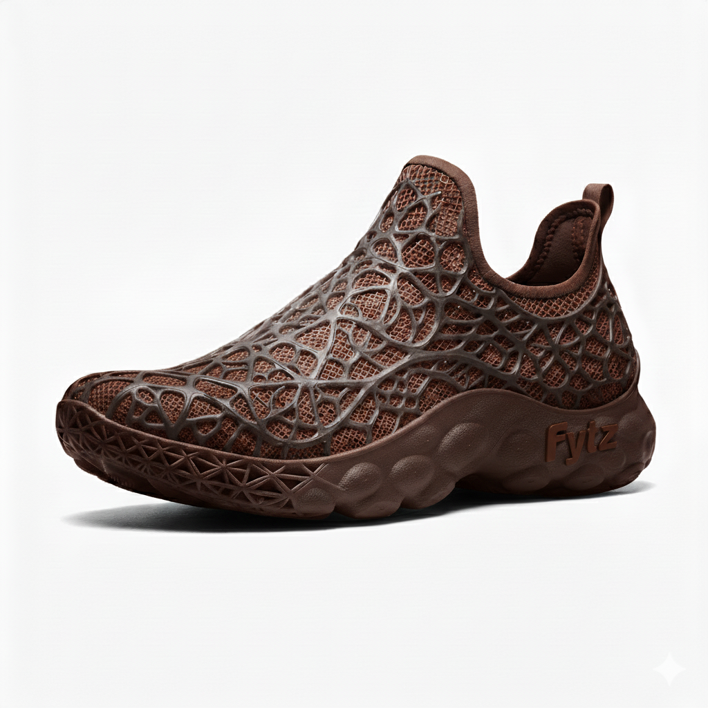 Brown Slip-On Mesh Sneakers