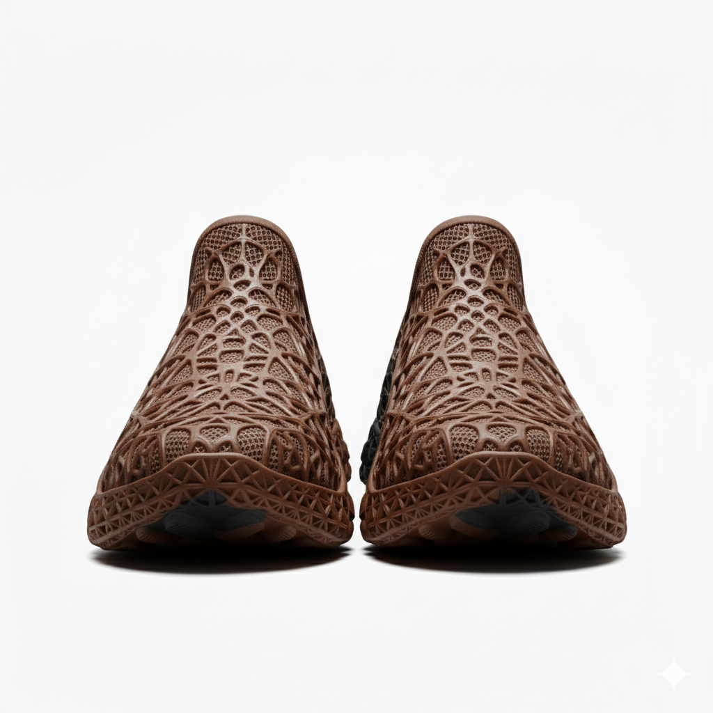 Brown Slip-On Mesh Sneakers
