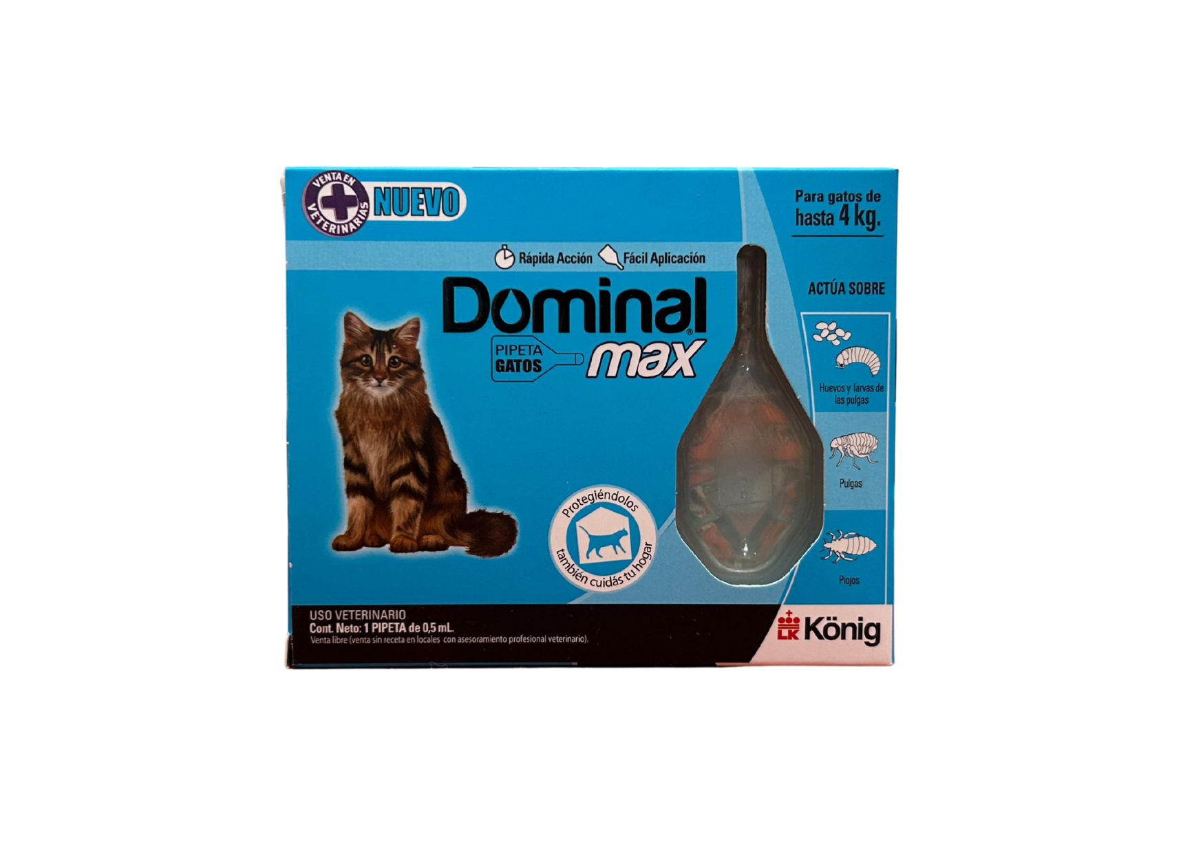 Pipeta Dominal Max gatos hasta 4kg