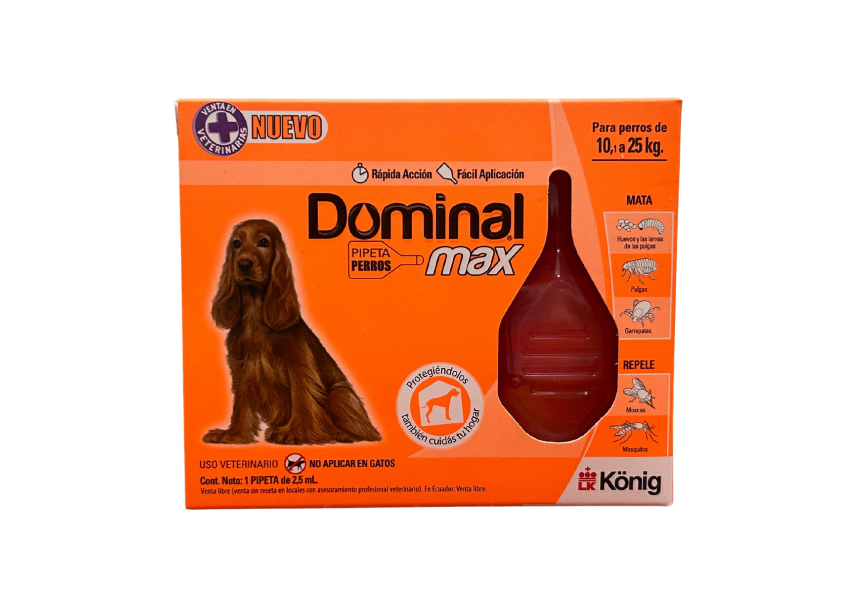 Pipeta Dominal Max perros de 10 a 25