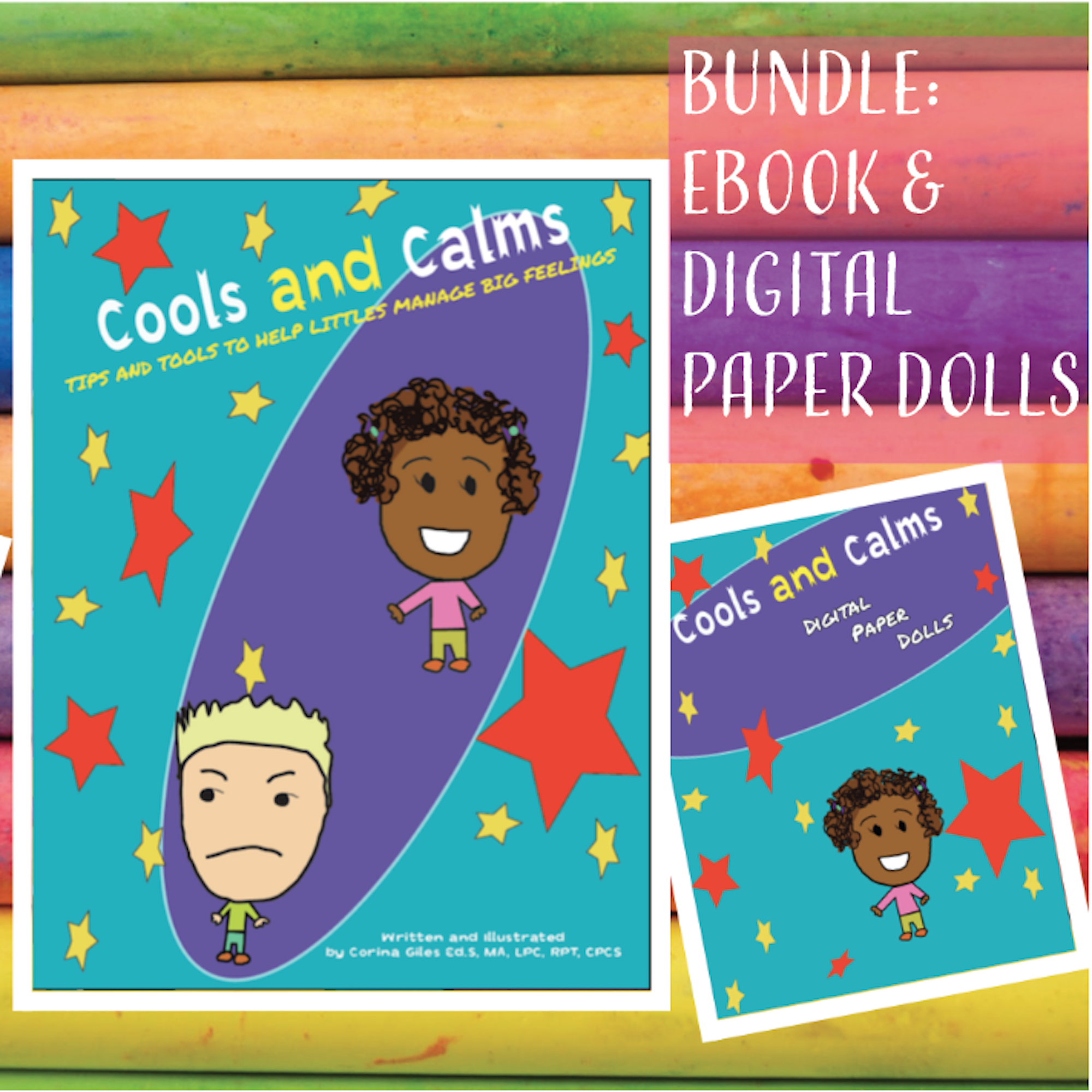 Emotions Journal Ebook for Kids w/ Digital Paper Dolls Bundle INSTANT DOWNLOAD