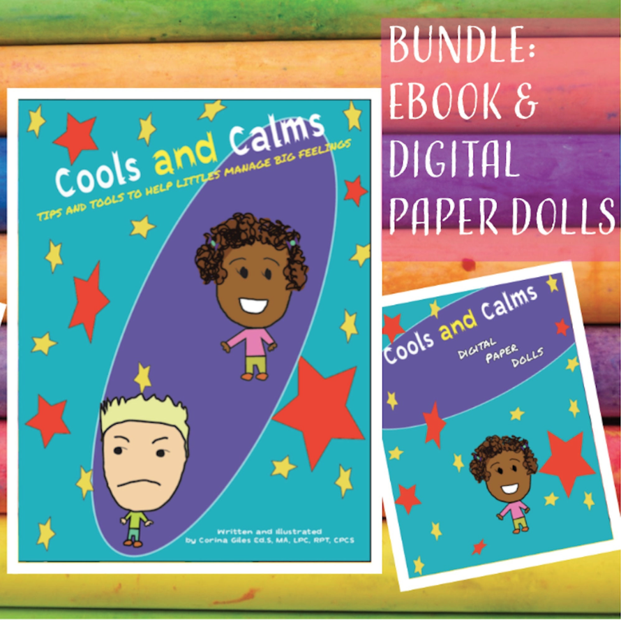 Emotions Journal E-Workbook for Kids AND Digital Paper Dolls Bundle INSTANT DOWNLOAD