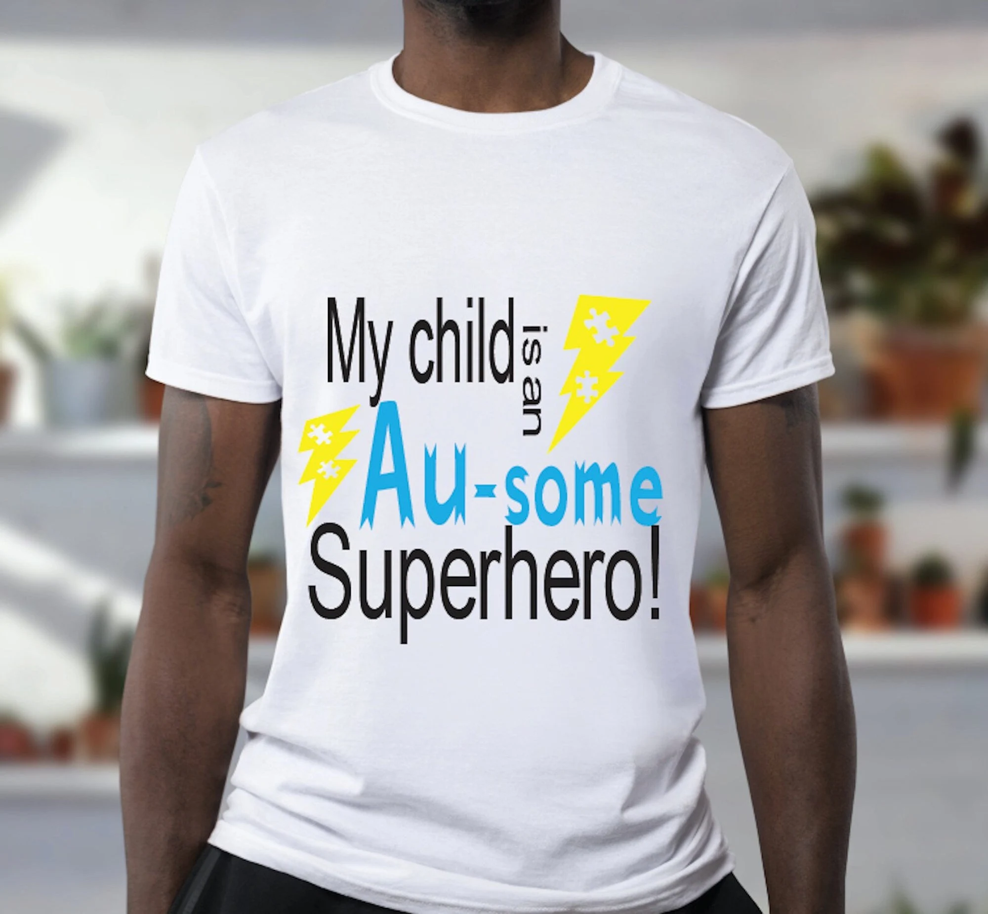 3 Pack- Autism Spectrum Disorder SuperPower Iron-On Transfers (contains 3!) Small, Medium & Large Size
