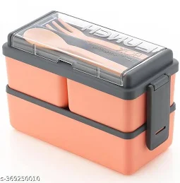 Two-Tier Lunch Box with Cutlery