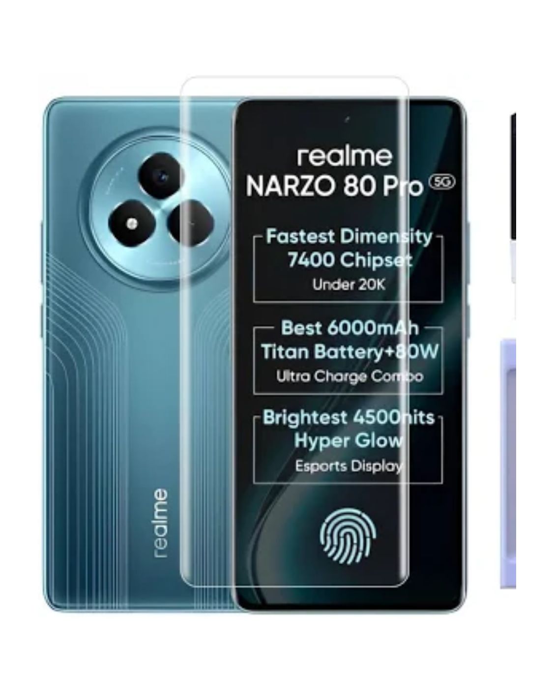 Realme Narzo 80 Pro 5G Smartphone Tempered Glass