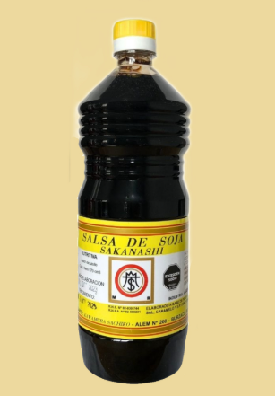 SALSA SOJA "SAKANASHI" etiqueta amarilla 450 ml