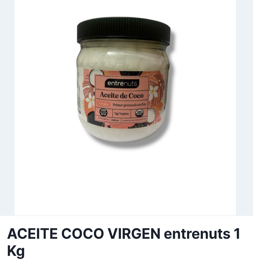 ACEITE COCO VIRGEN entrenuts 1 Kg