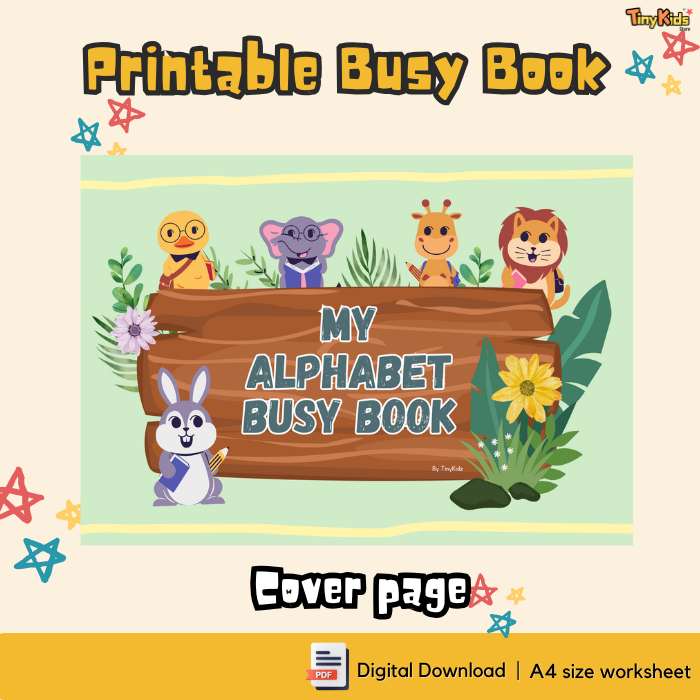 Printable Alphabet Matching Busy Book – Uppercase, Lowercase and Beginning Sounds