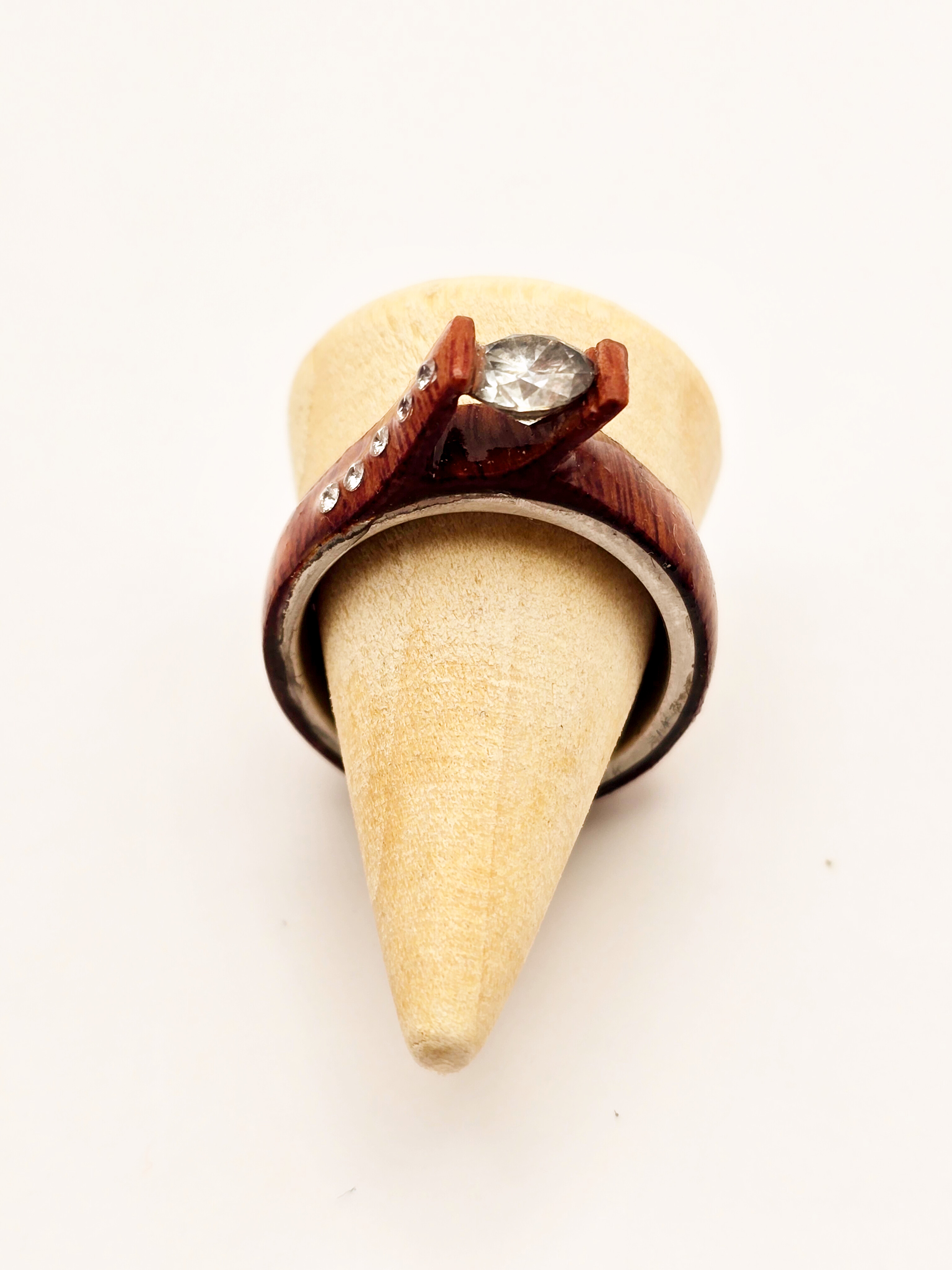 Handcrafted Red Gum Engagement Ring
