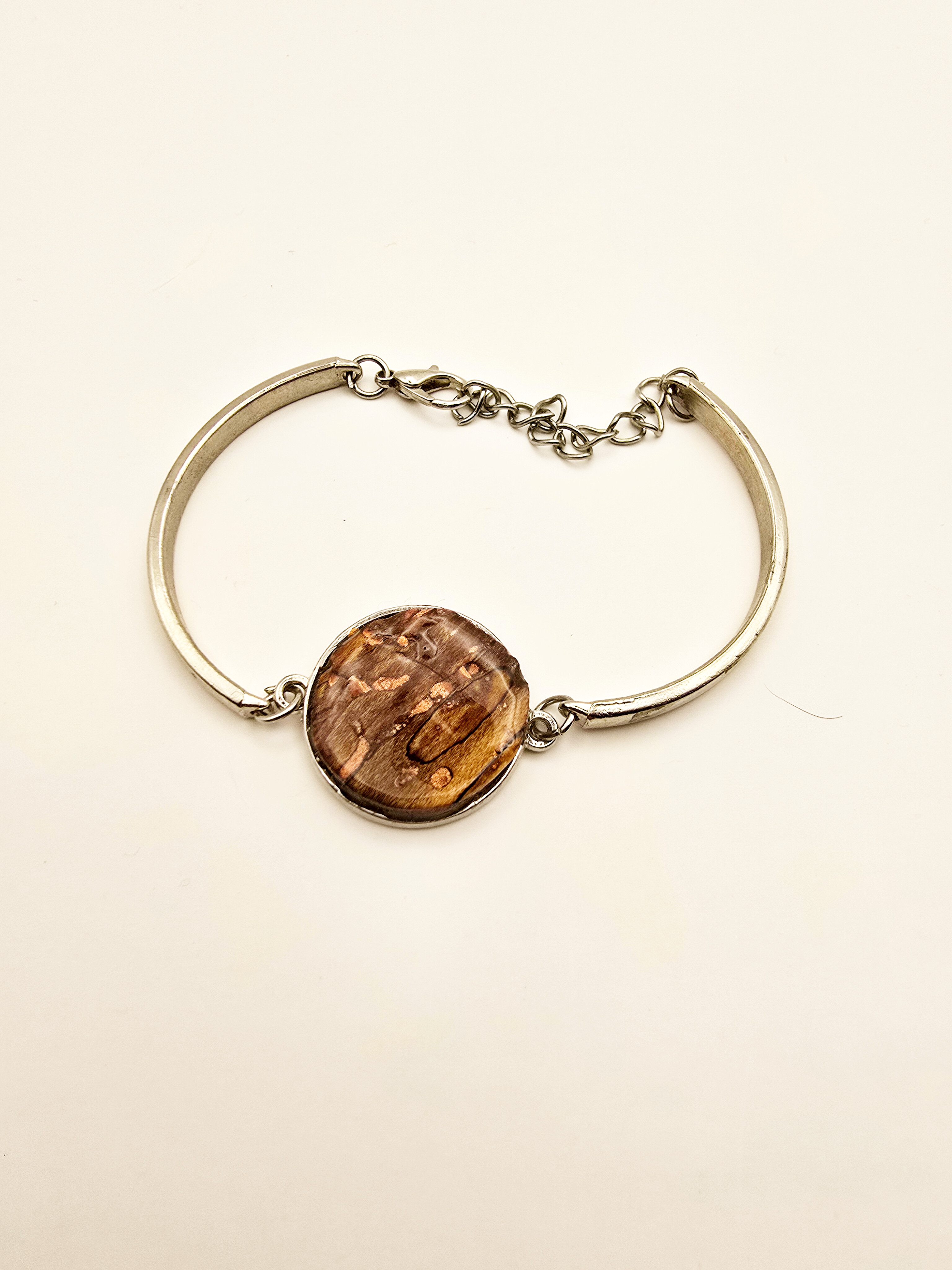 Handmade Copper and Spoltid Wood Bracelet