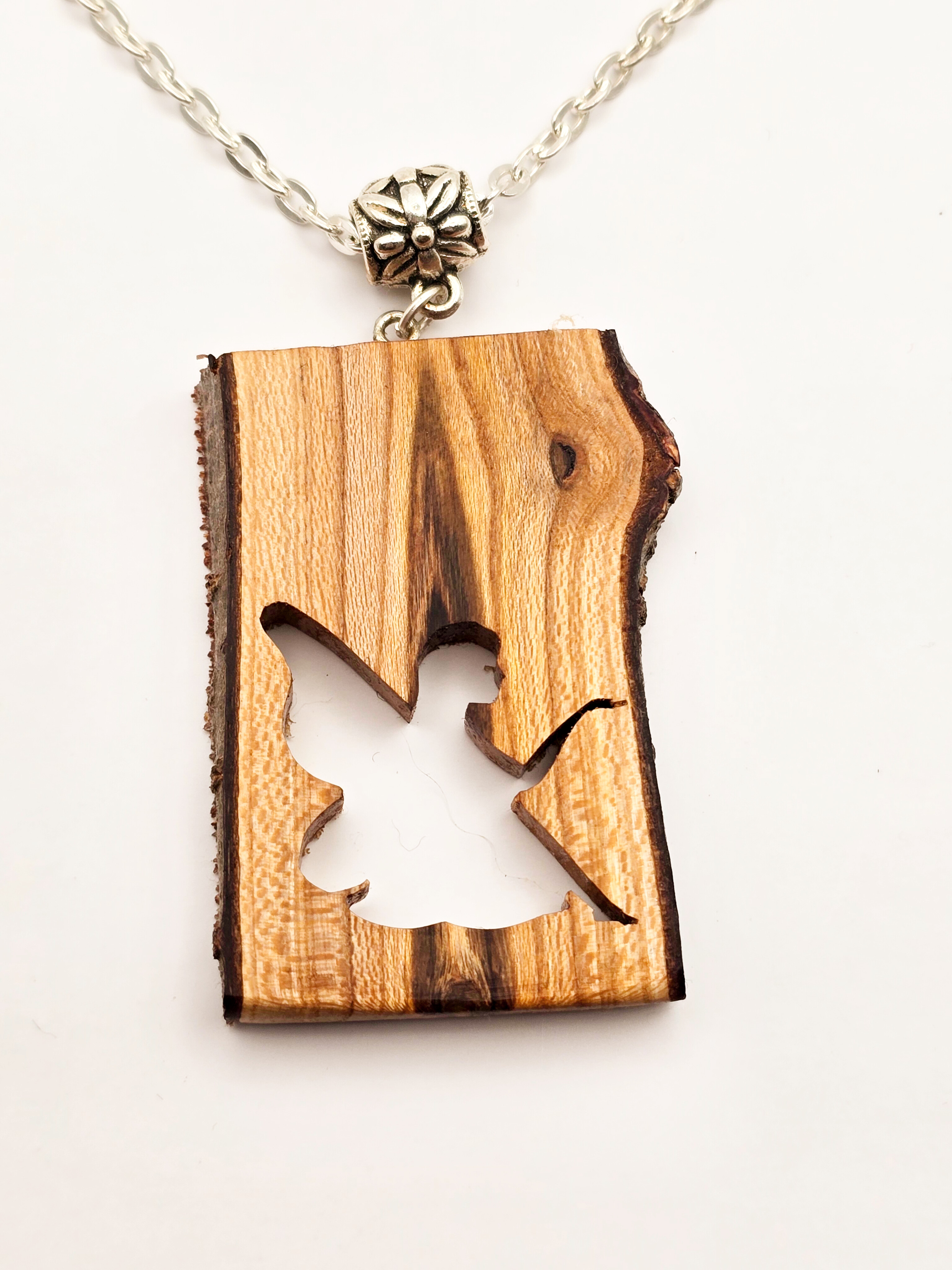 Handcrafted Wooden Fairy Pendant