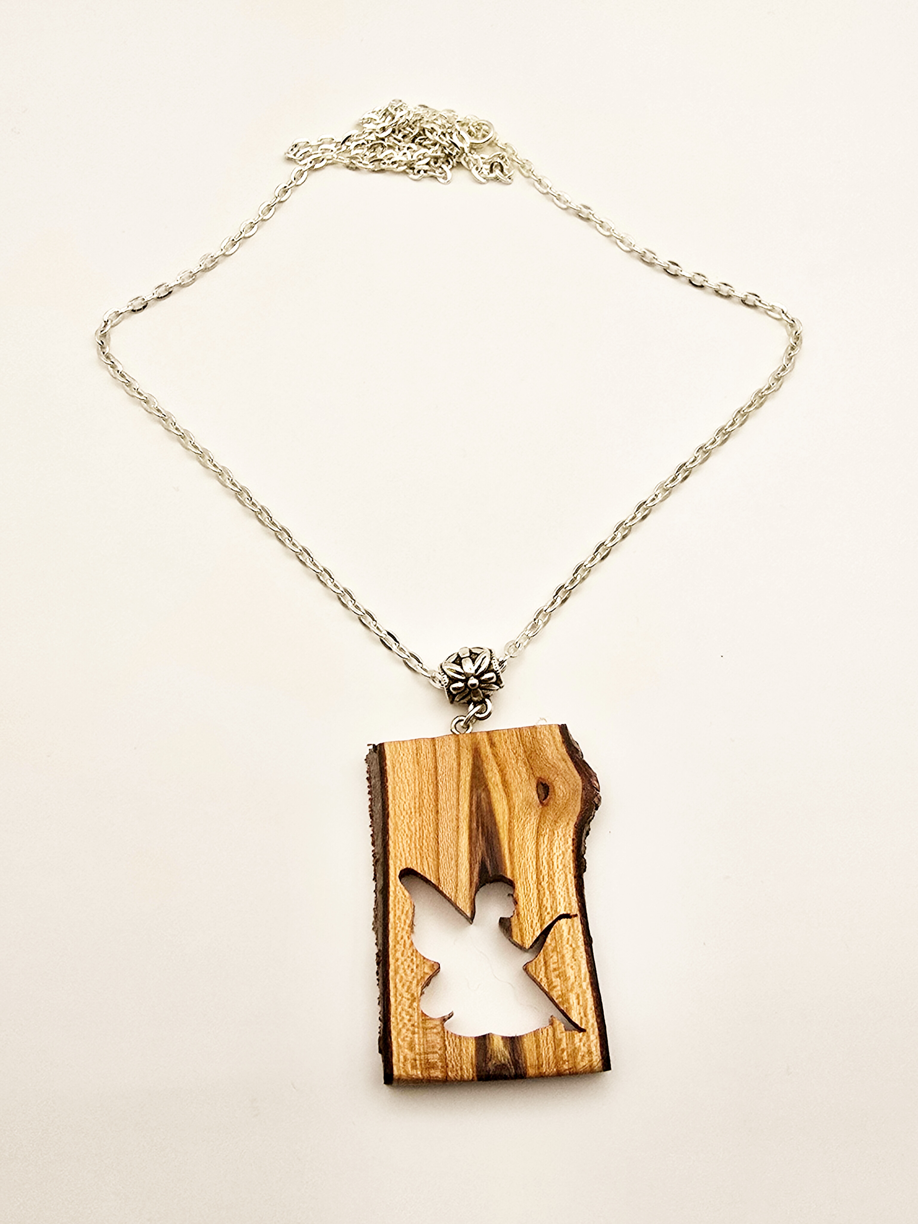 Handcrafted Wooden Fairy Pendant