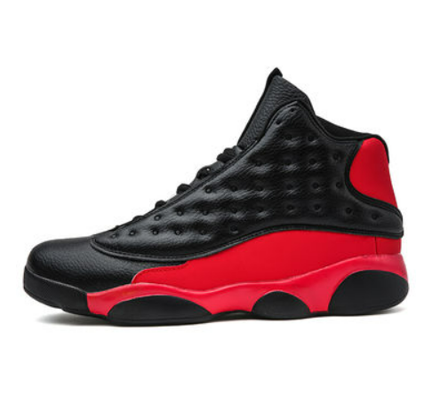 Black and Red High-Top Sneakers