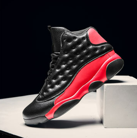 Black and Red High-Top Sneakers
