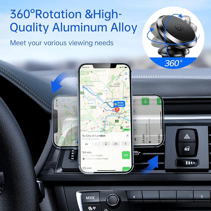 360° Rotatable Magnetic Car Phone Mount