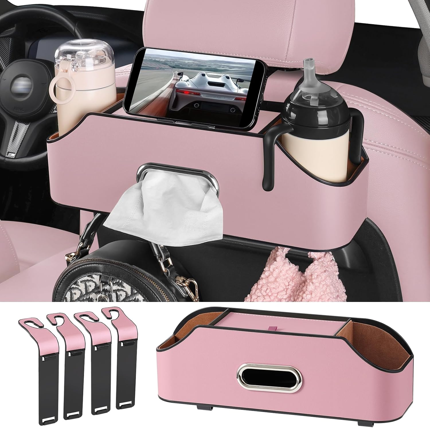 Car Rear seat Organizers - Pink