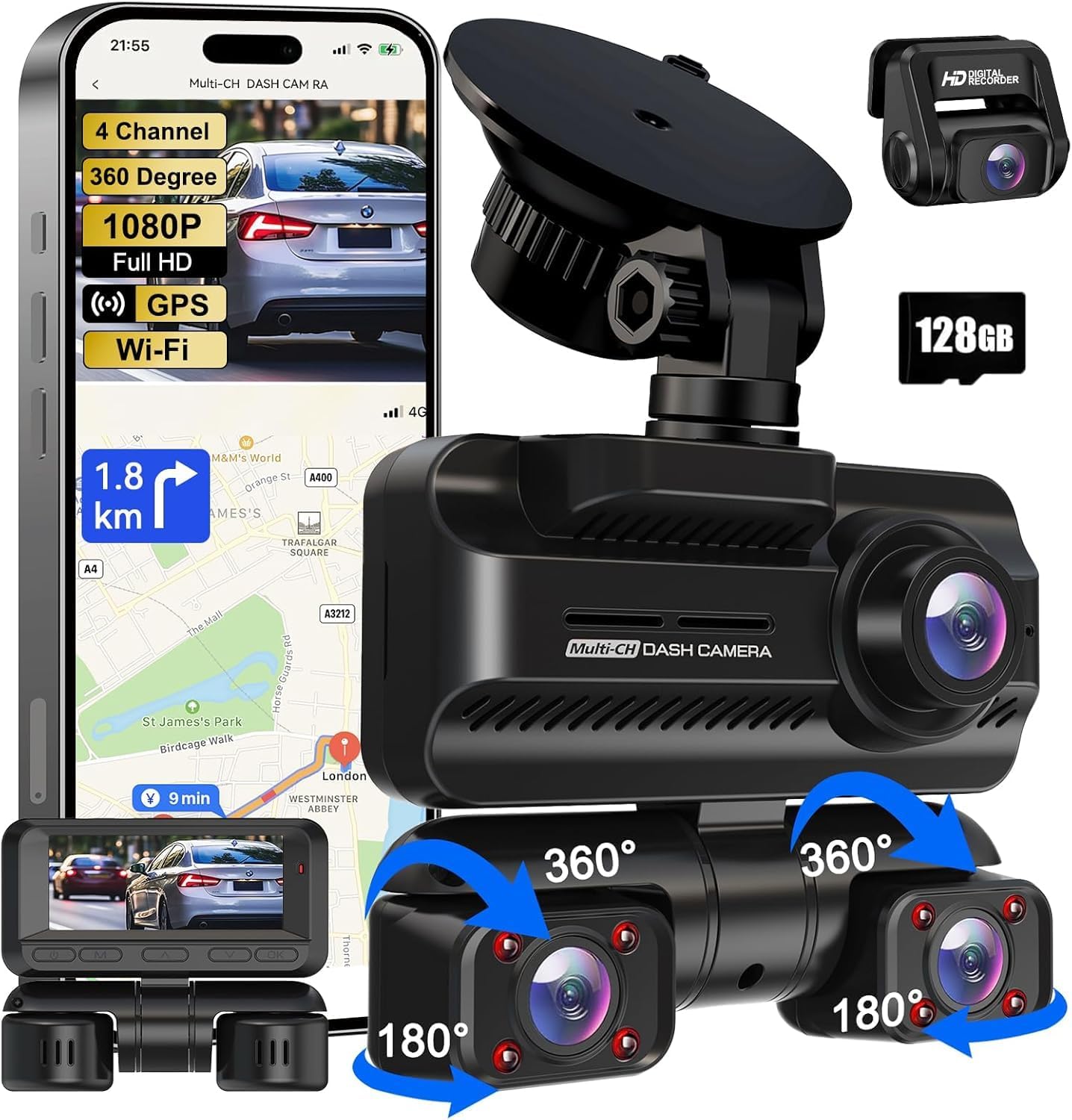 Dash Cam 4 Channel