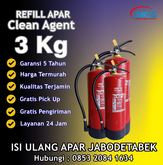 Isi Ulang APAR Clean Agent 3 Kg