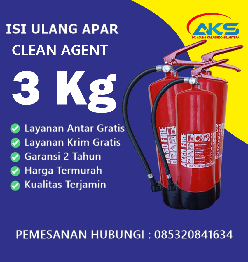 Isi Ulang APAR Clean Agent 3 Kg