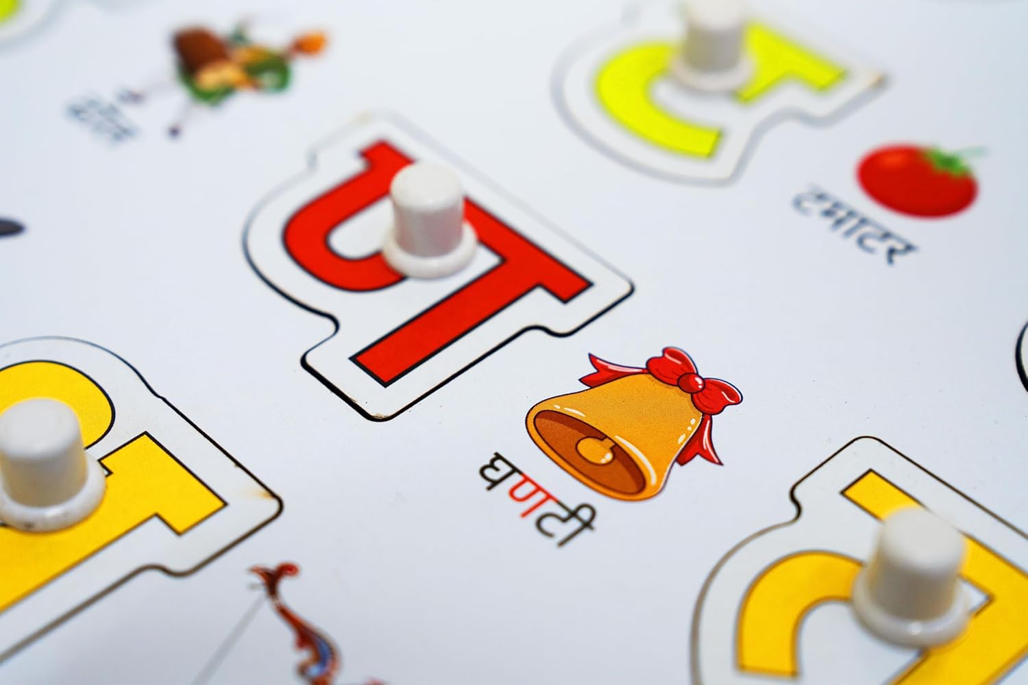 QlueBox Wooden Hindi Alphabet Tray age 3+