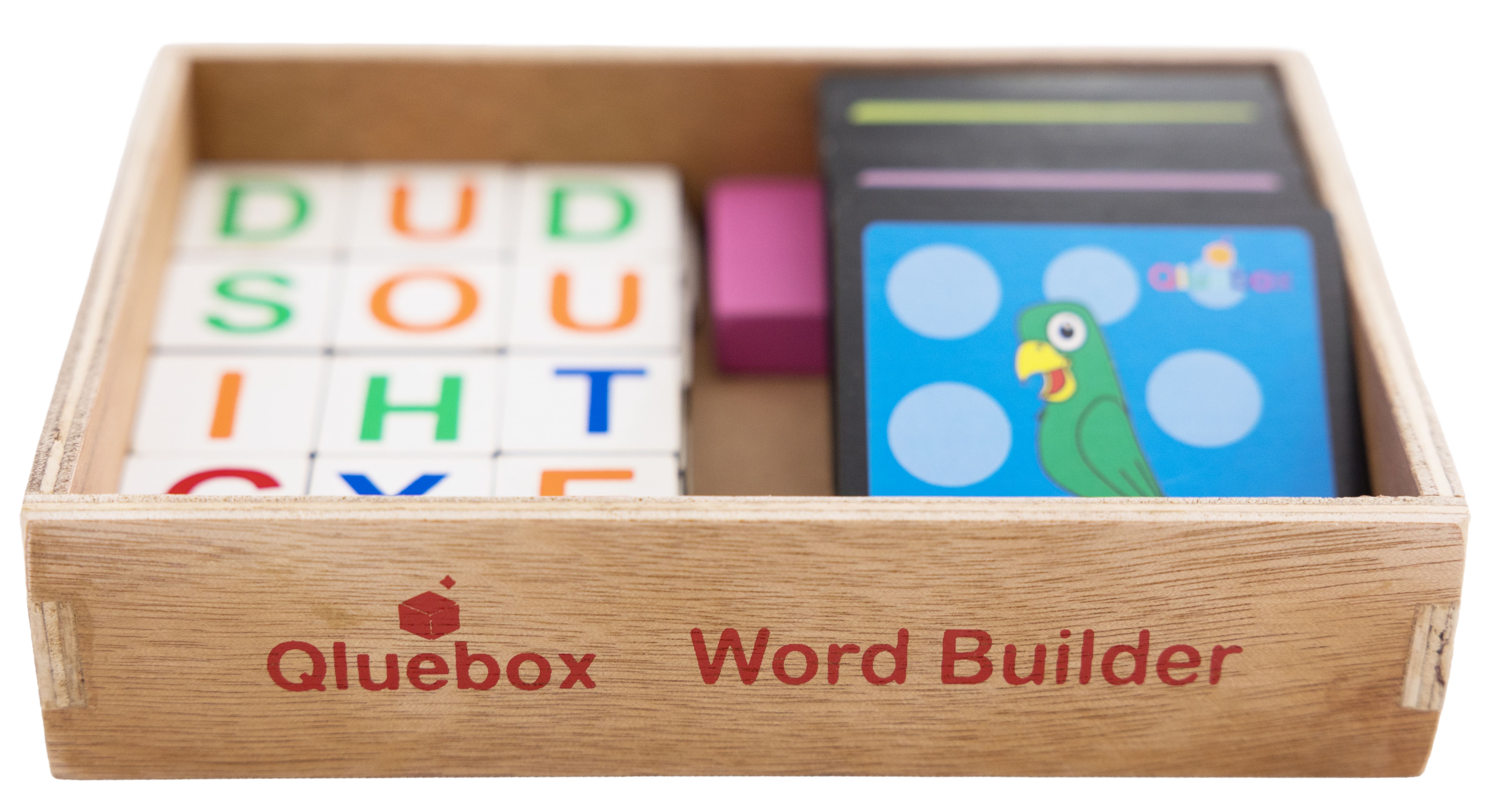 Qluebox Wooden Word Builder (Multicolor, Age- 3+)