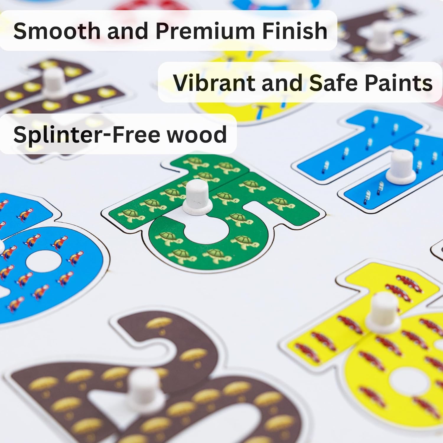 Qluebox Wooden Number Board for  3+ Years old