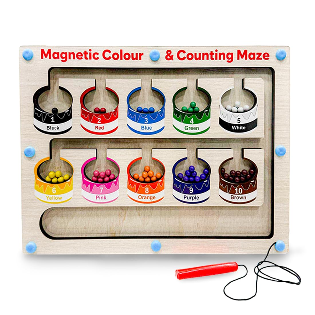 Magnetic Number Counting & Colour Sorting Toy for 2-5 Year 