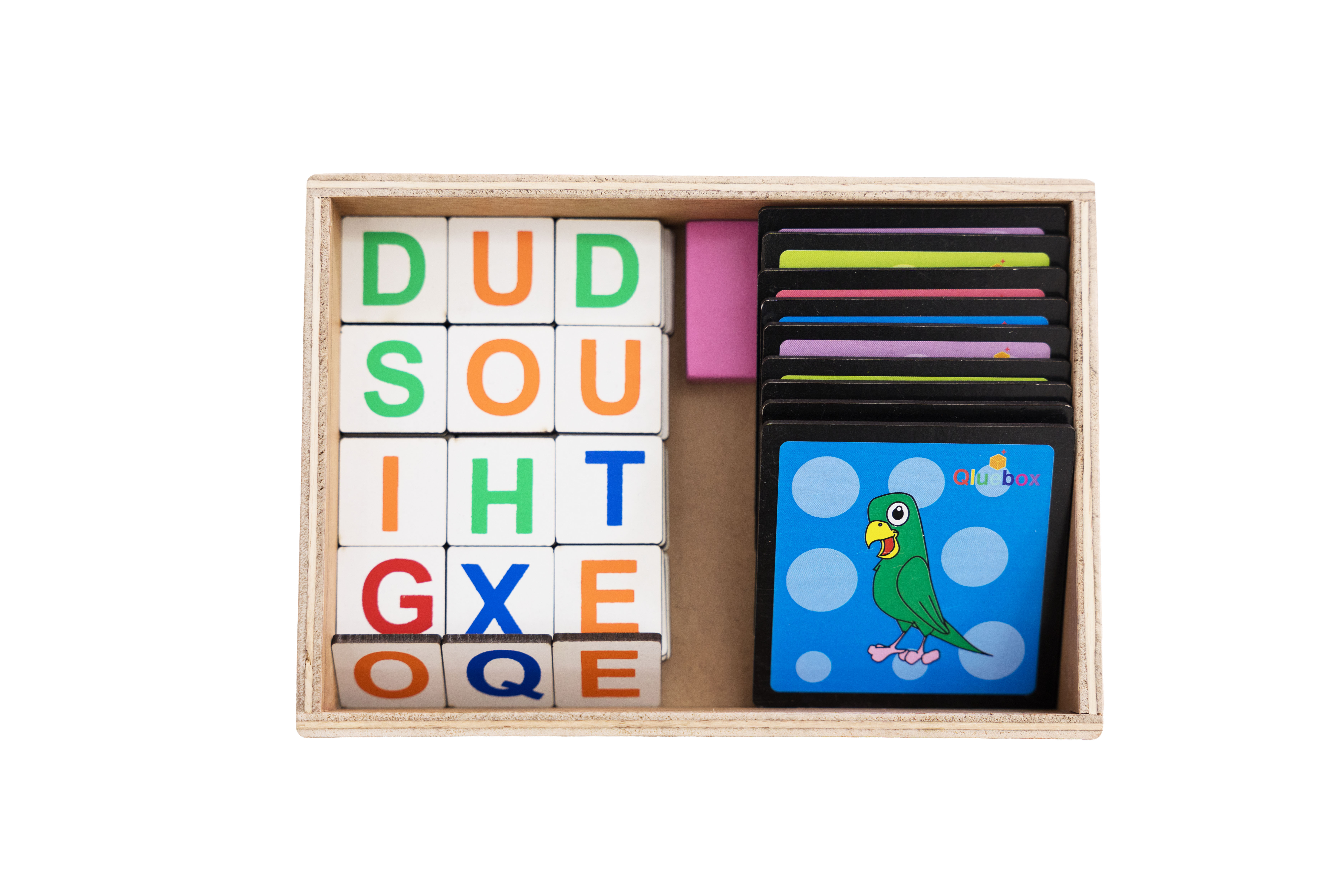 Qluebox Wooden Word Builder (Multicolor, Age- 3+)