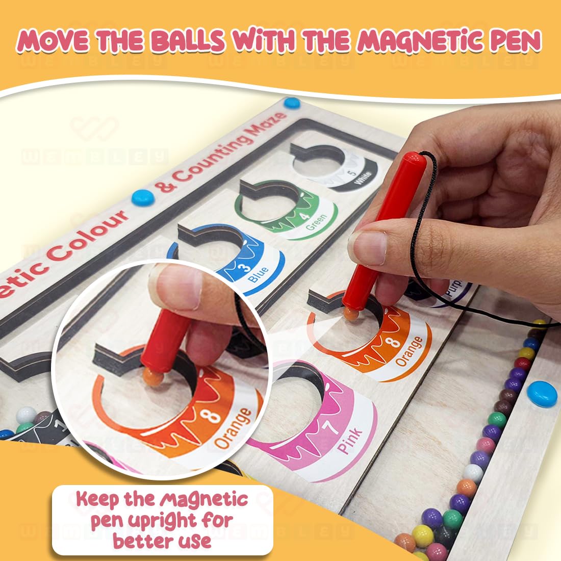 Magnetic Number Counting & Colour Sorting Toy for 2-5 Year 
