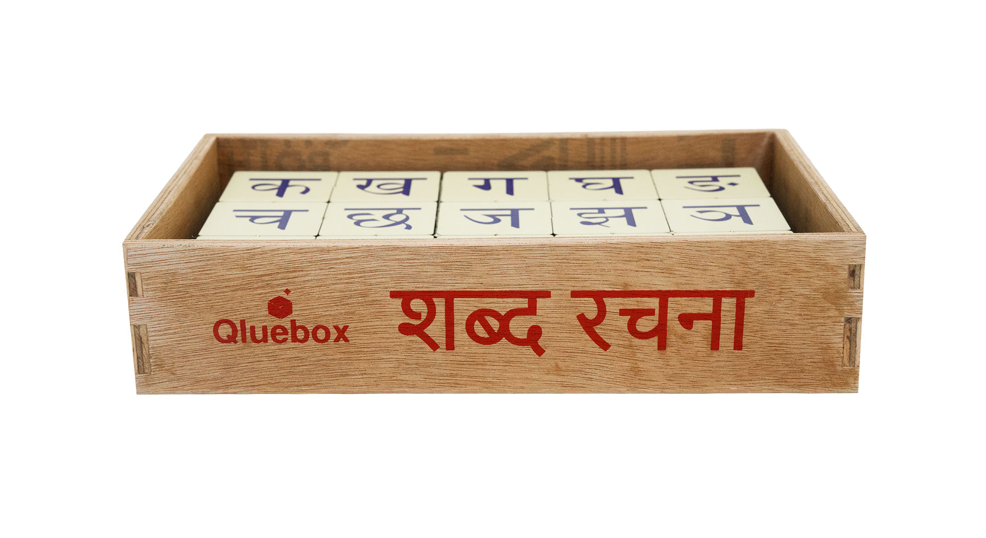 QlueBox Hindi Alphabet shabd Rachna Box  for 3+ Year Old Kids 