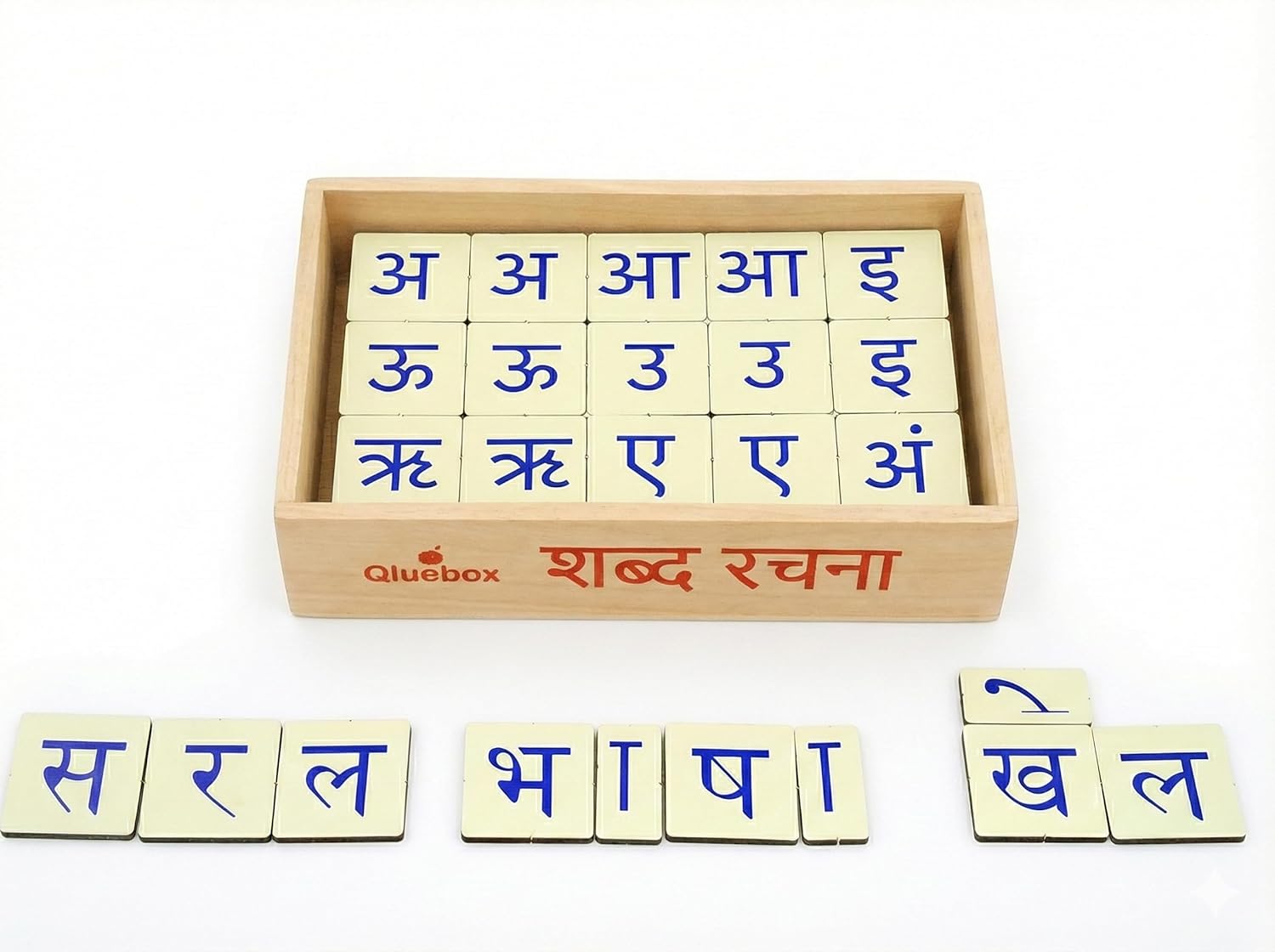 QlueBox Hindi Alphabet shabd Rachna Box  for 3+ Year Old Kids 
