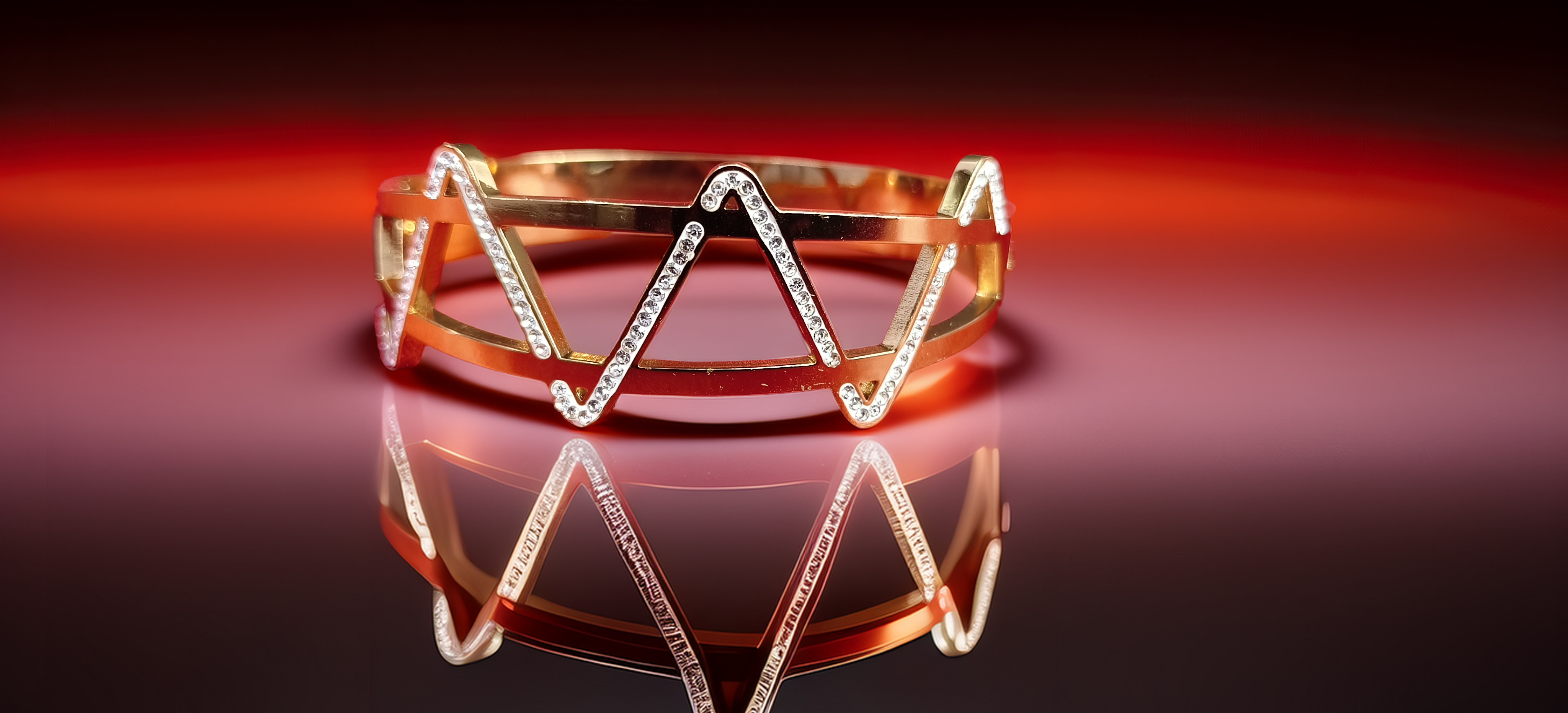 Elegant Zigzag Golden Bracelet (1054)