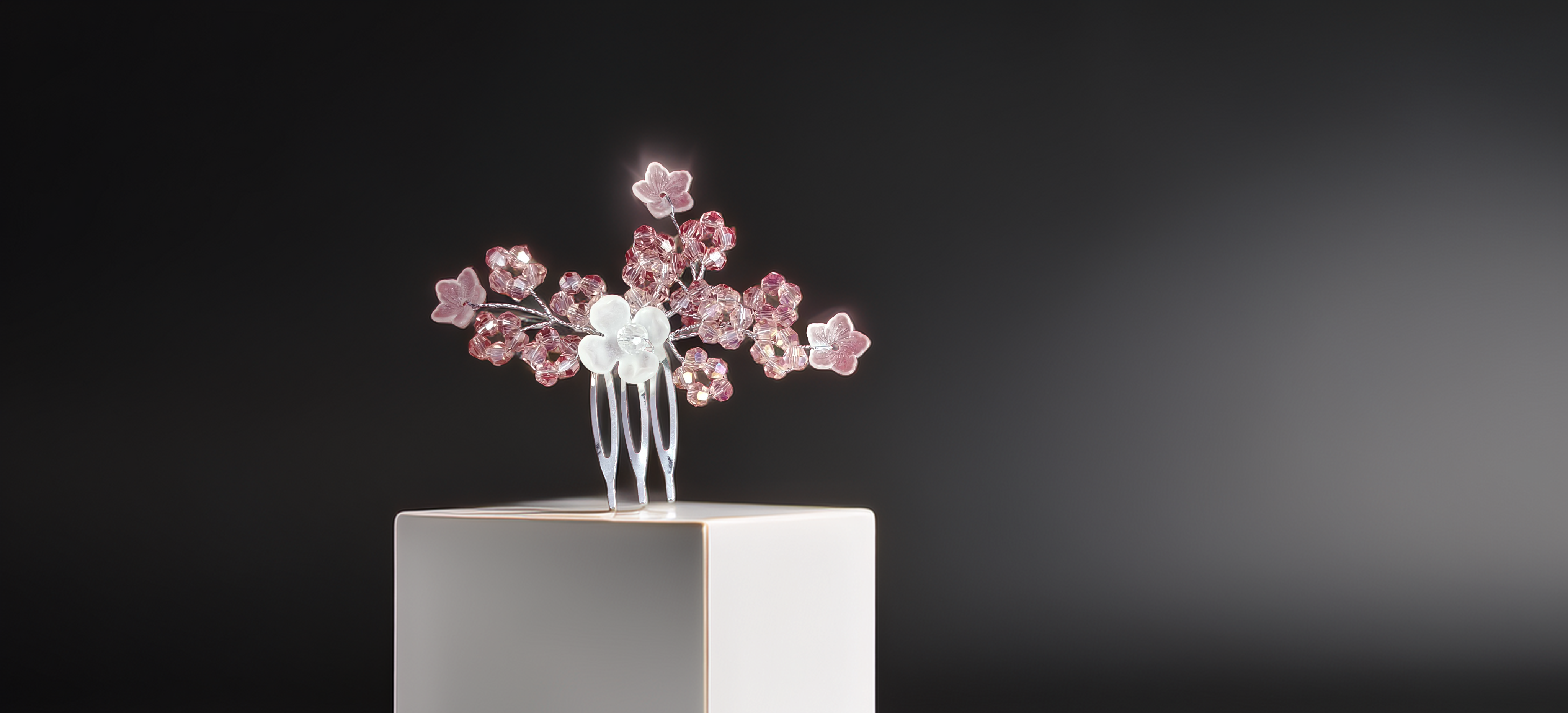 Small Silver Hair Comb Pin for Juda | Crystal Flower Hair Accessory for Women | Elegant Party Wear Bun Pin 