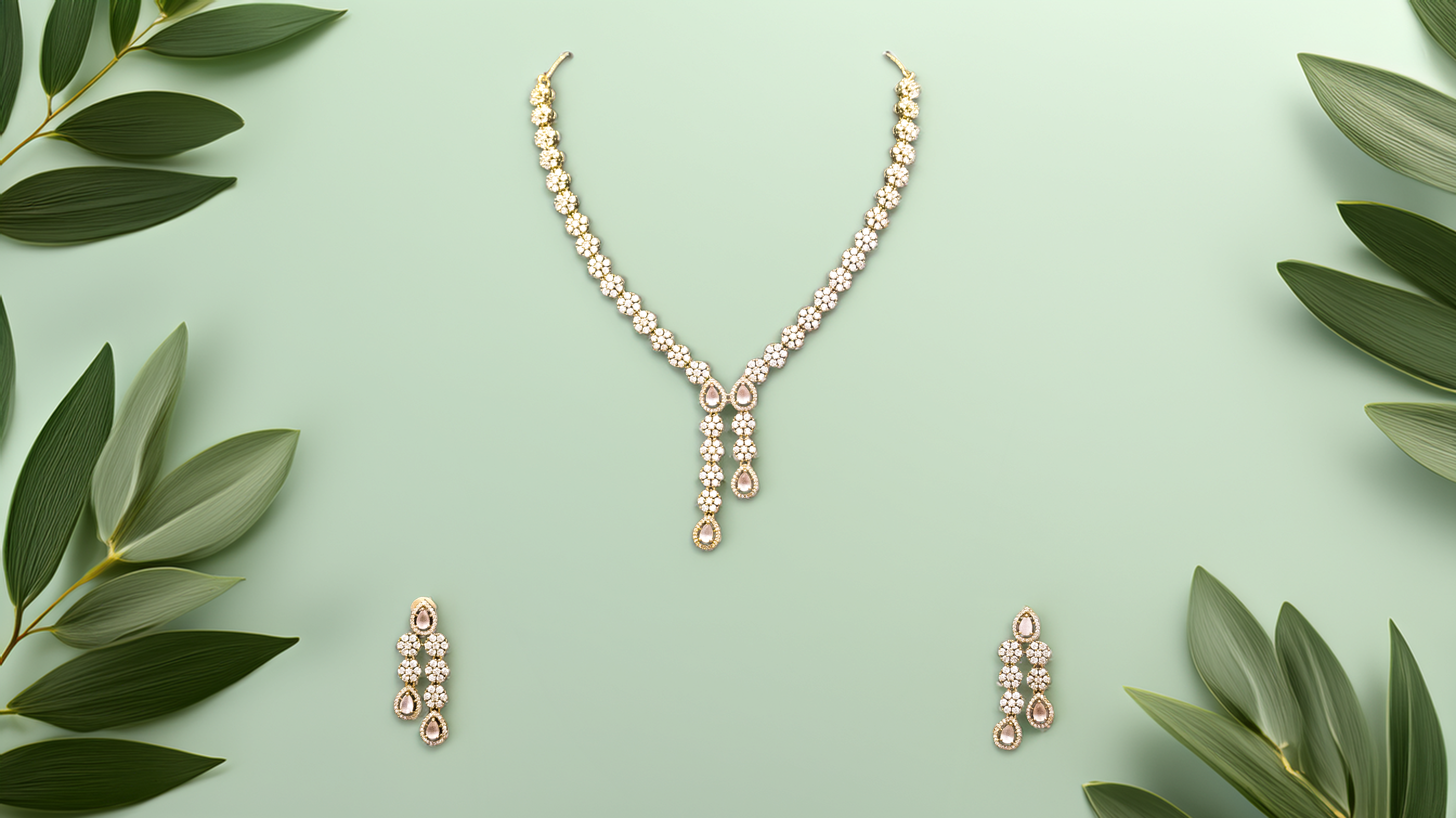 Buy Brass AD Necklace Set Online – Premium Look, Budget Price