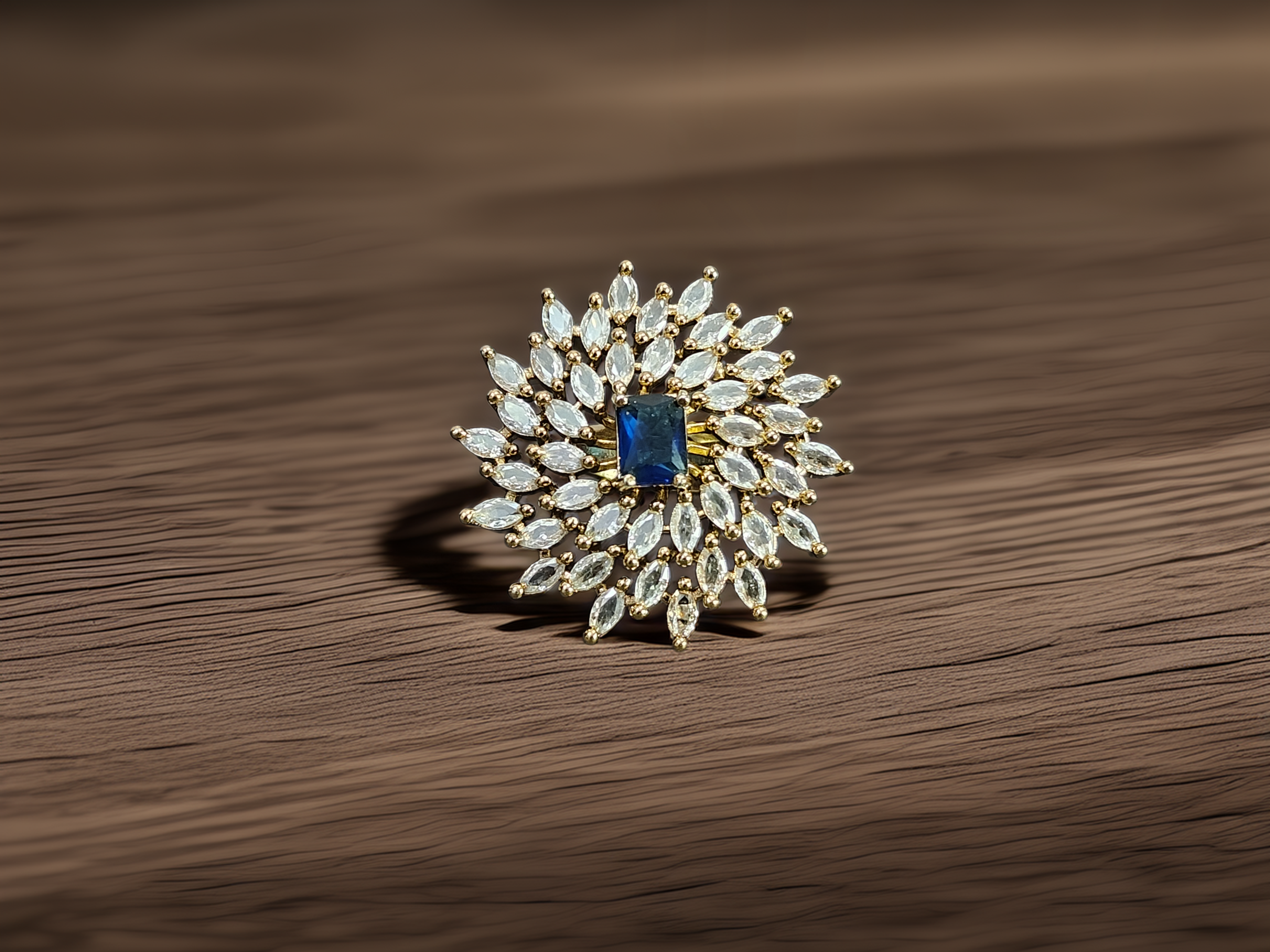 Elegant American Diamond Statement Ring (1044)