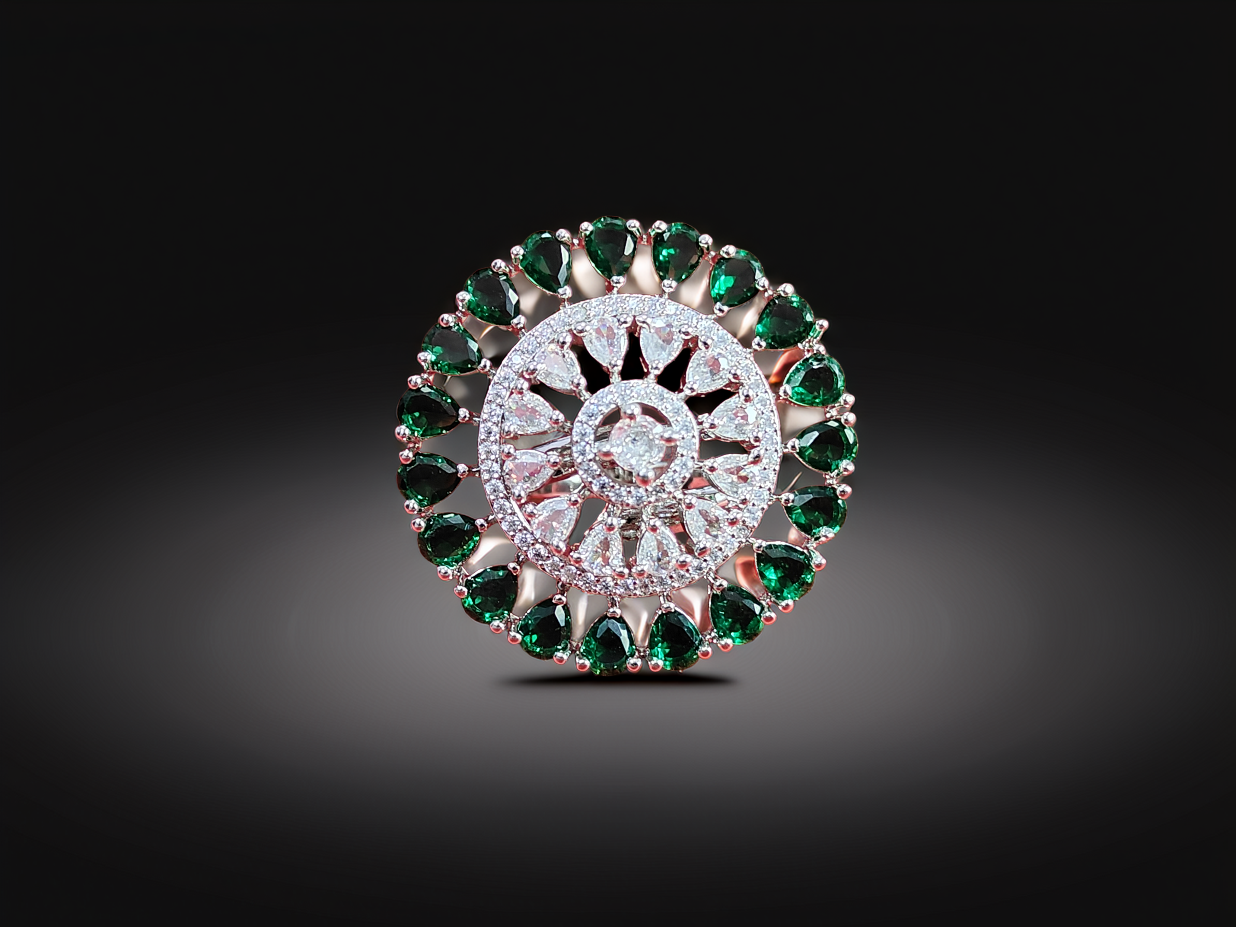 Adjustable American Diamond Finger Ring | Party Wear (1039)