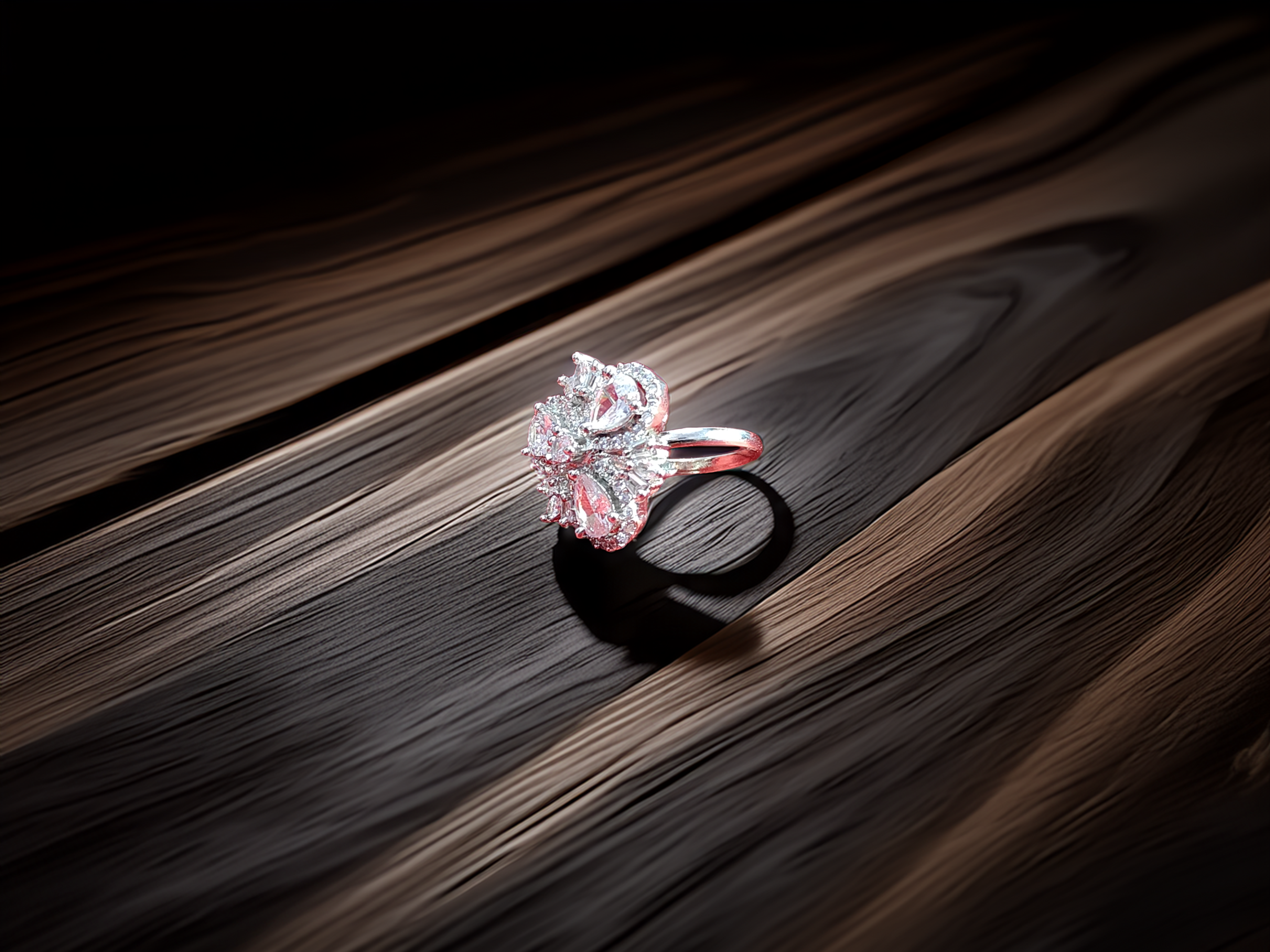 Elegant Diamond Cluster Ring (1036)