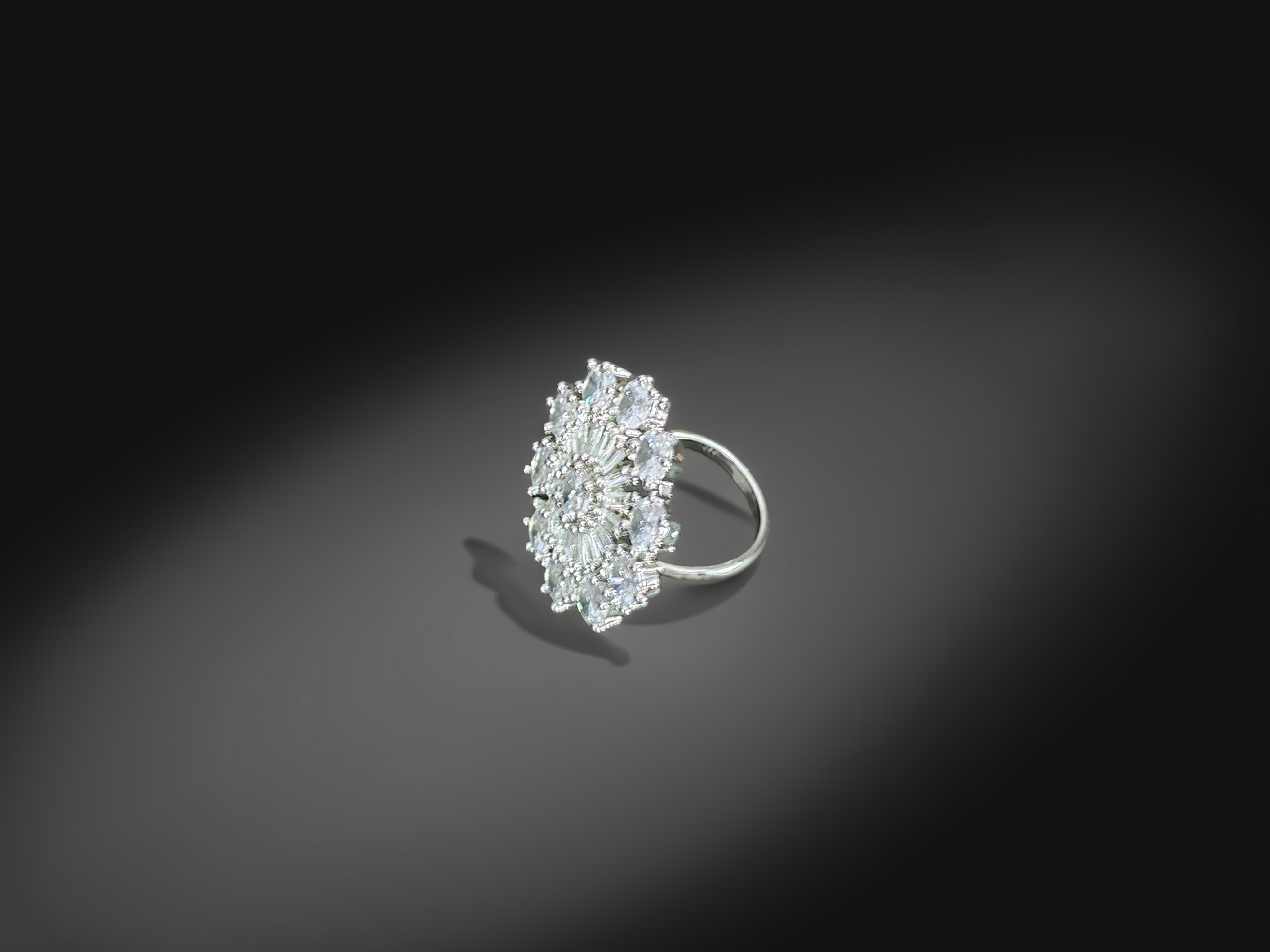 Budget-Friendly Adjustable AD Ring in Silver | Trendy Look (1043)