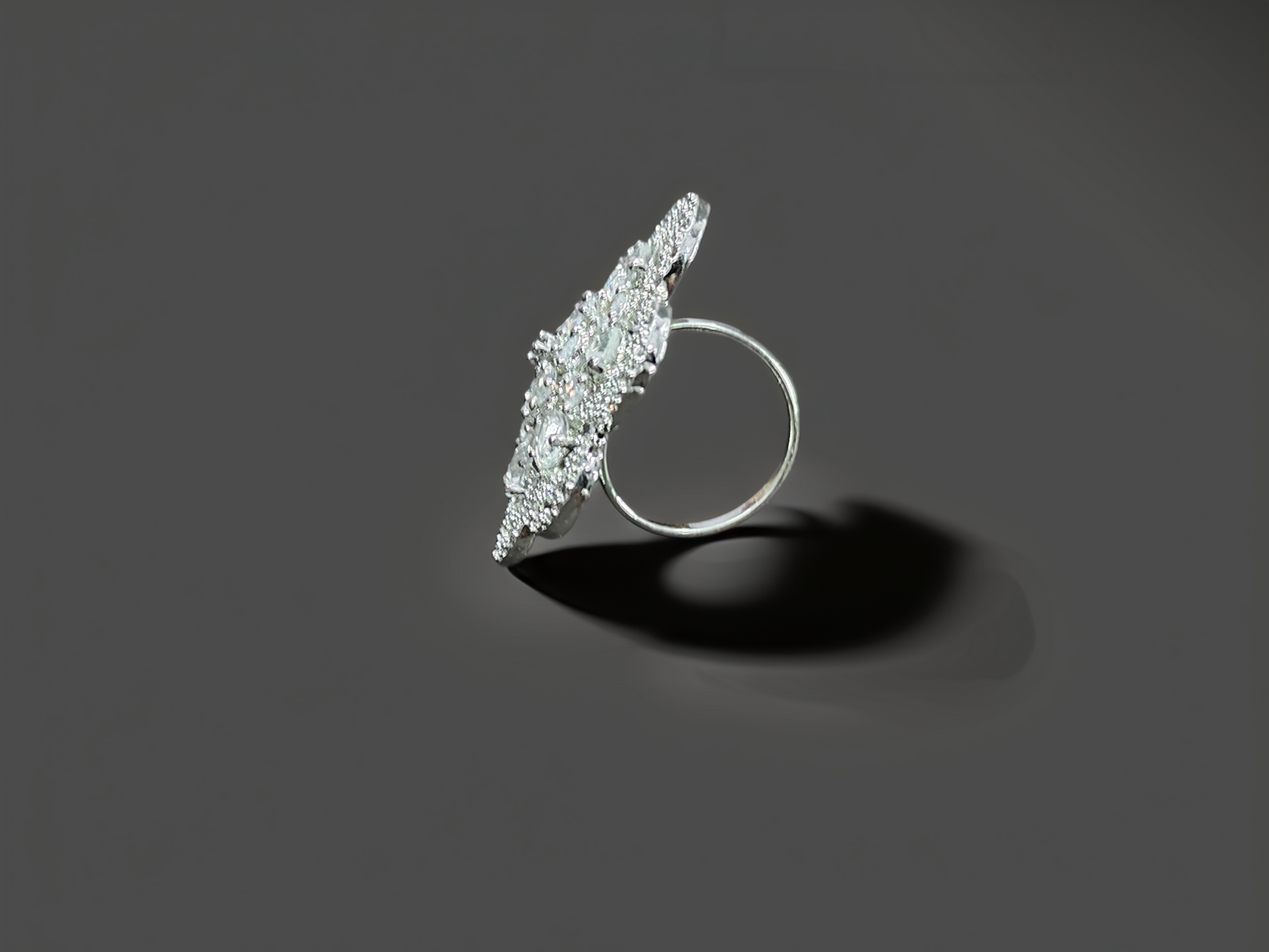 Flower Adjustable American Diamond Ring for Women | Elegant Design (1043)