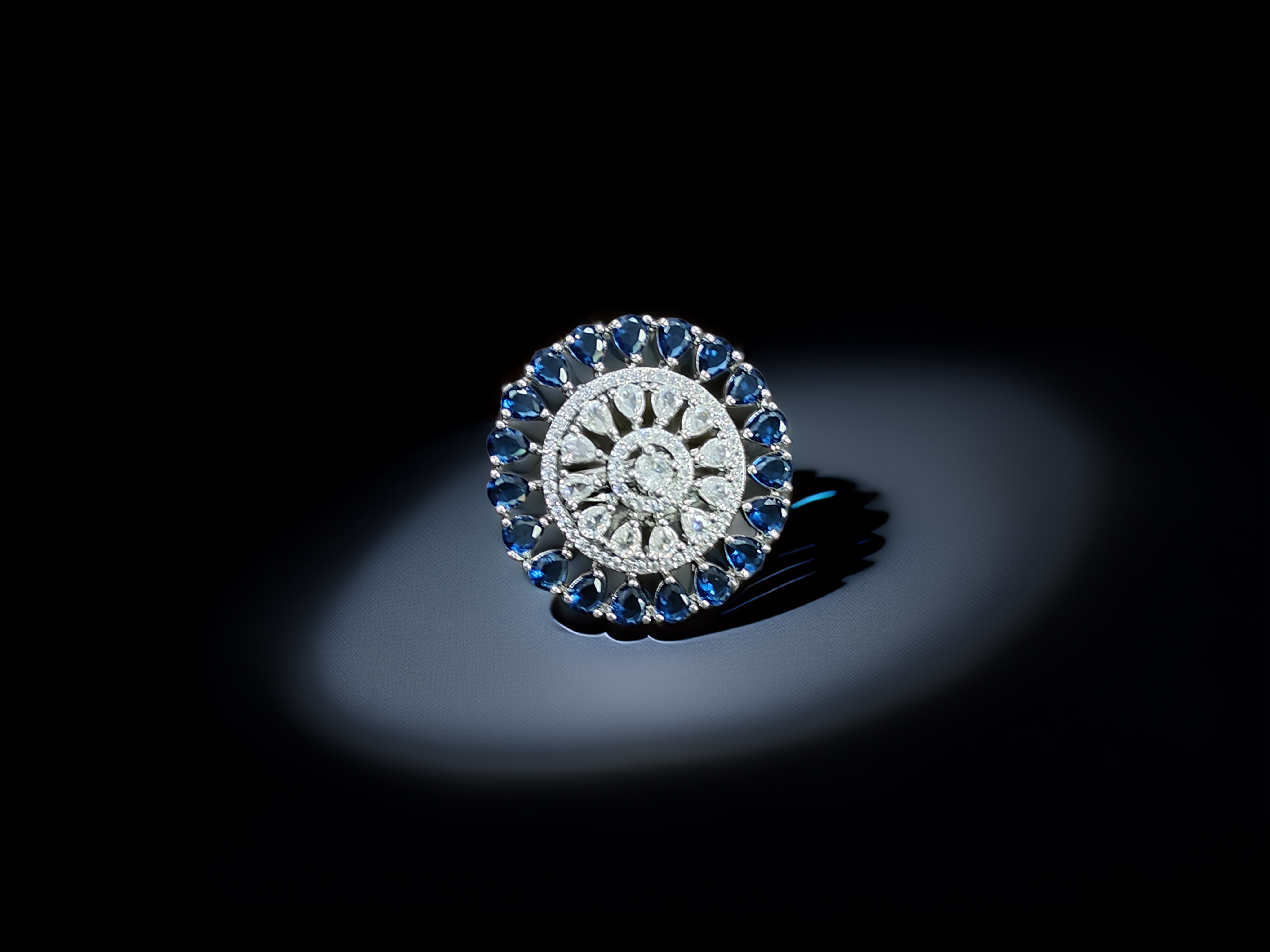 Adjustable American Diamond Finger Ring | Party Wear (1039)