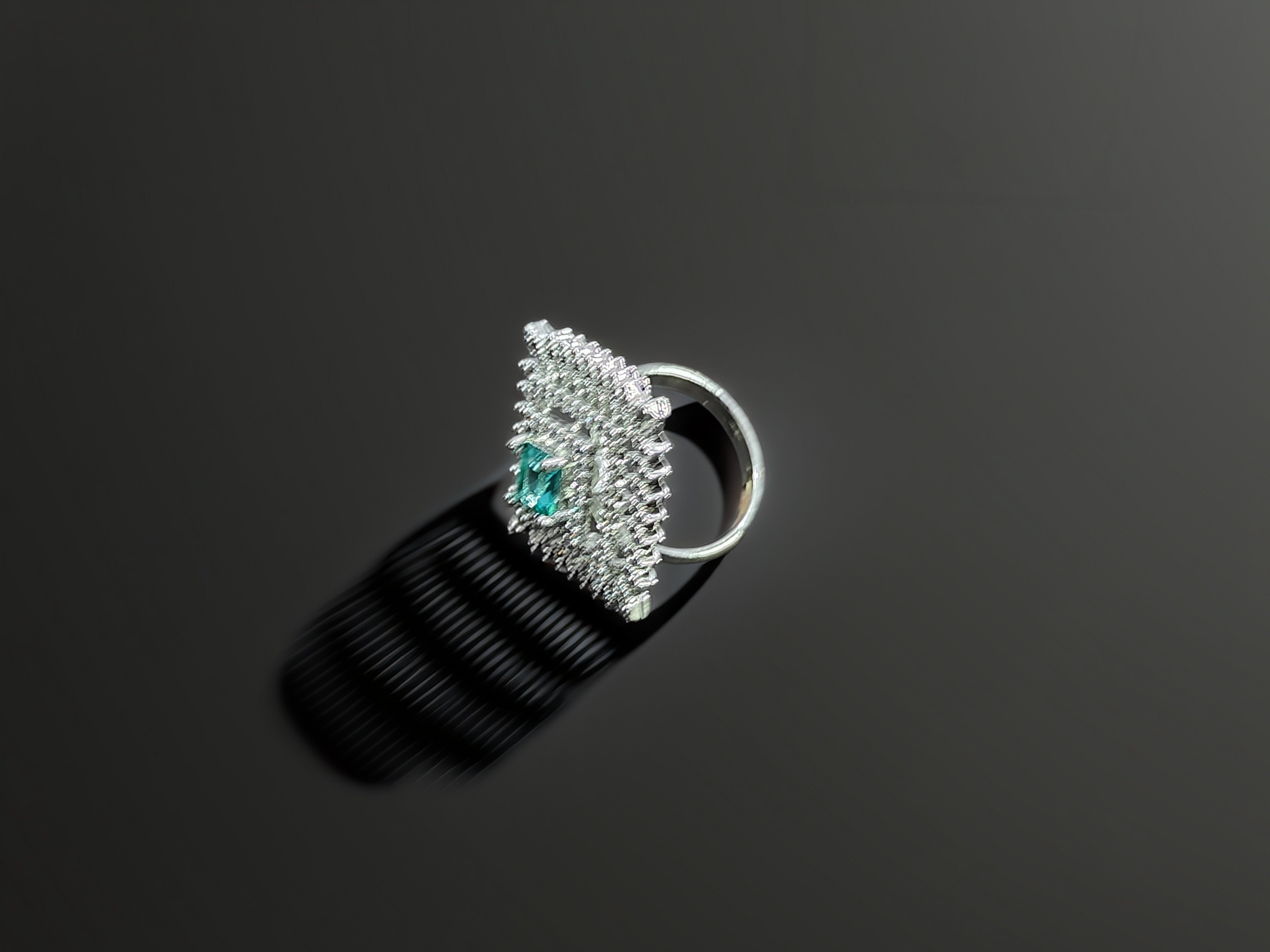 Silver Adjustable Ring | American Diamond Shine (1044)