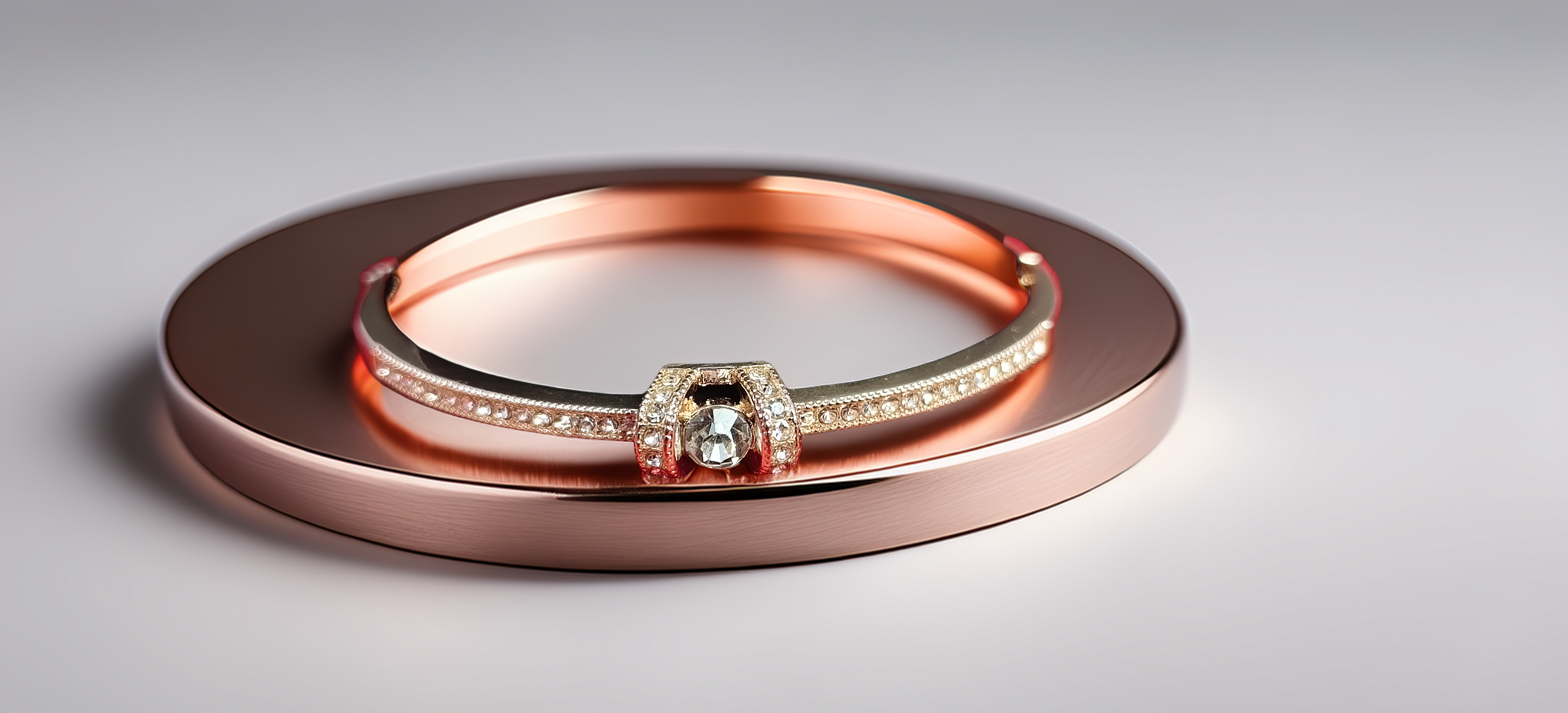Elegant Rose Gold Diamond Bracelet (1057)