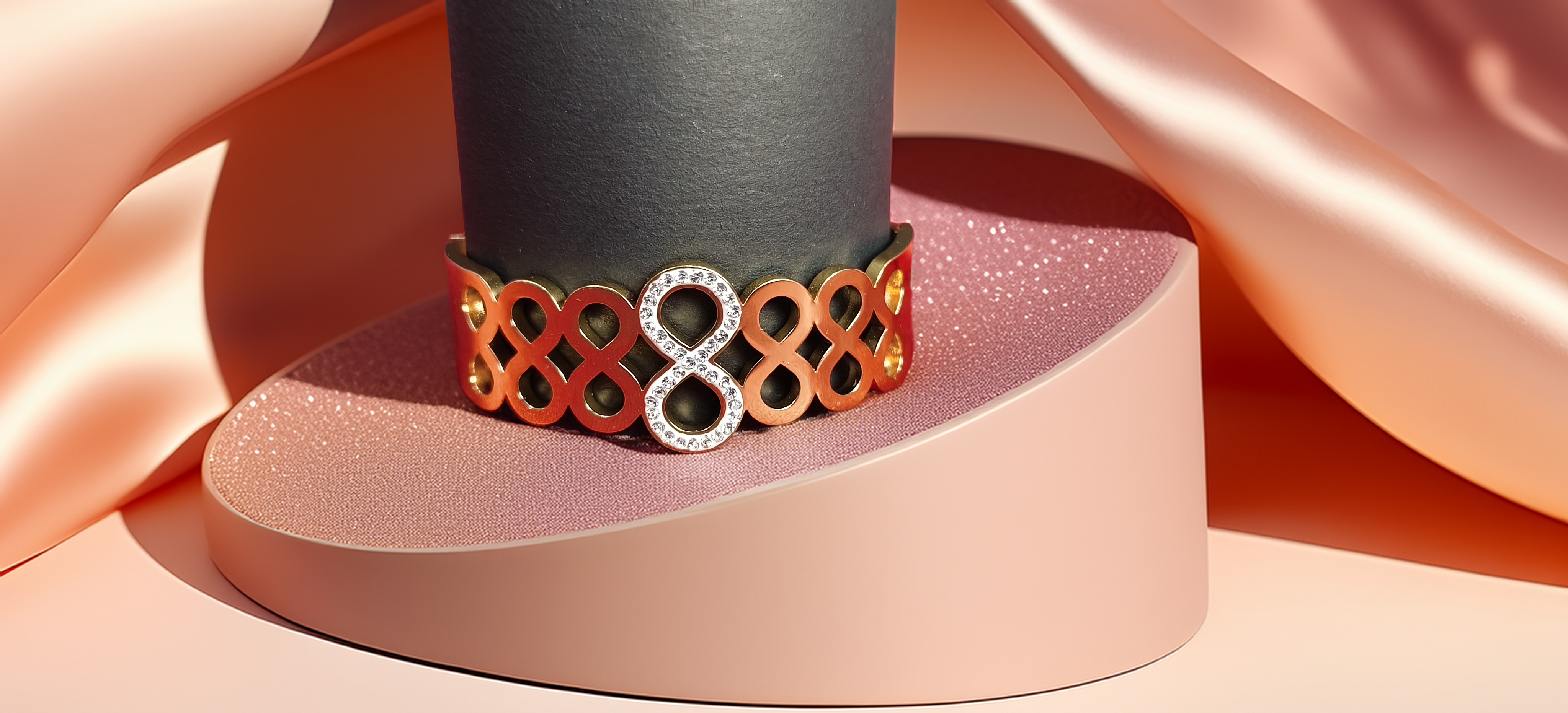 Golden Infinity Symbol Bracelet (1054)