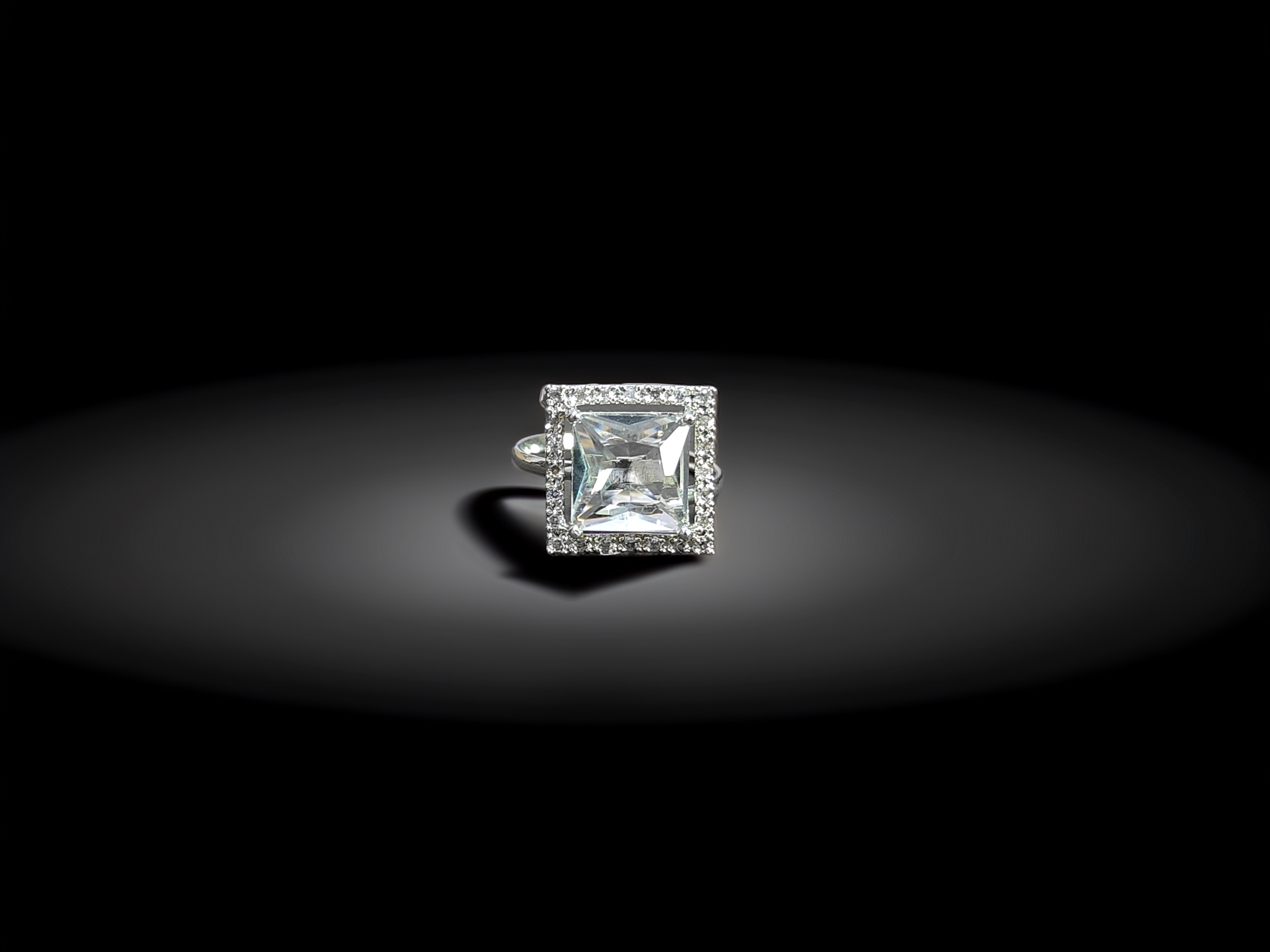 Budget-Friendly Adjustable AD Ring in Silver | Trendy Look (1046)