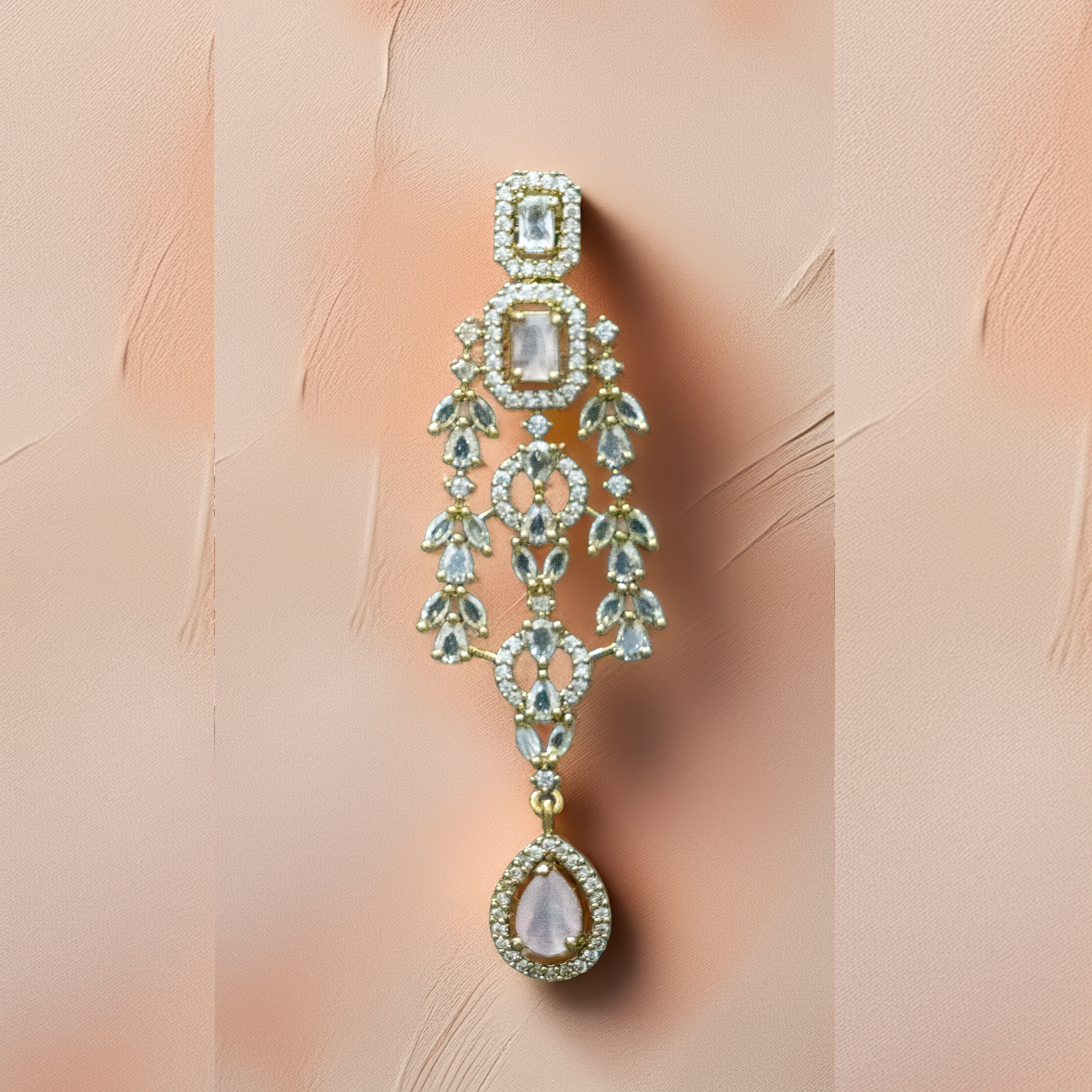 Brass American Diamond (AD) Necklace Set – Stylish, Durable & Affordable (1016)