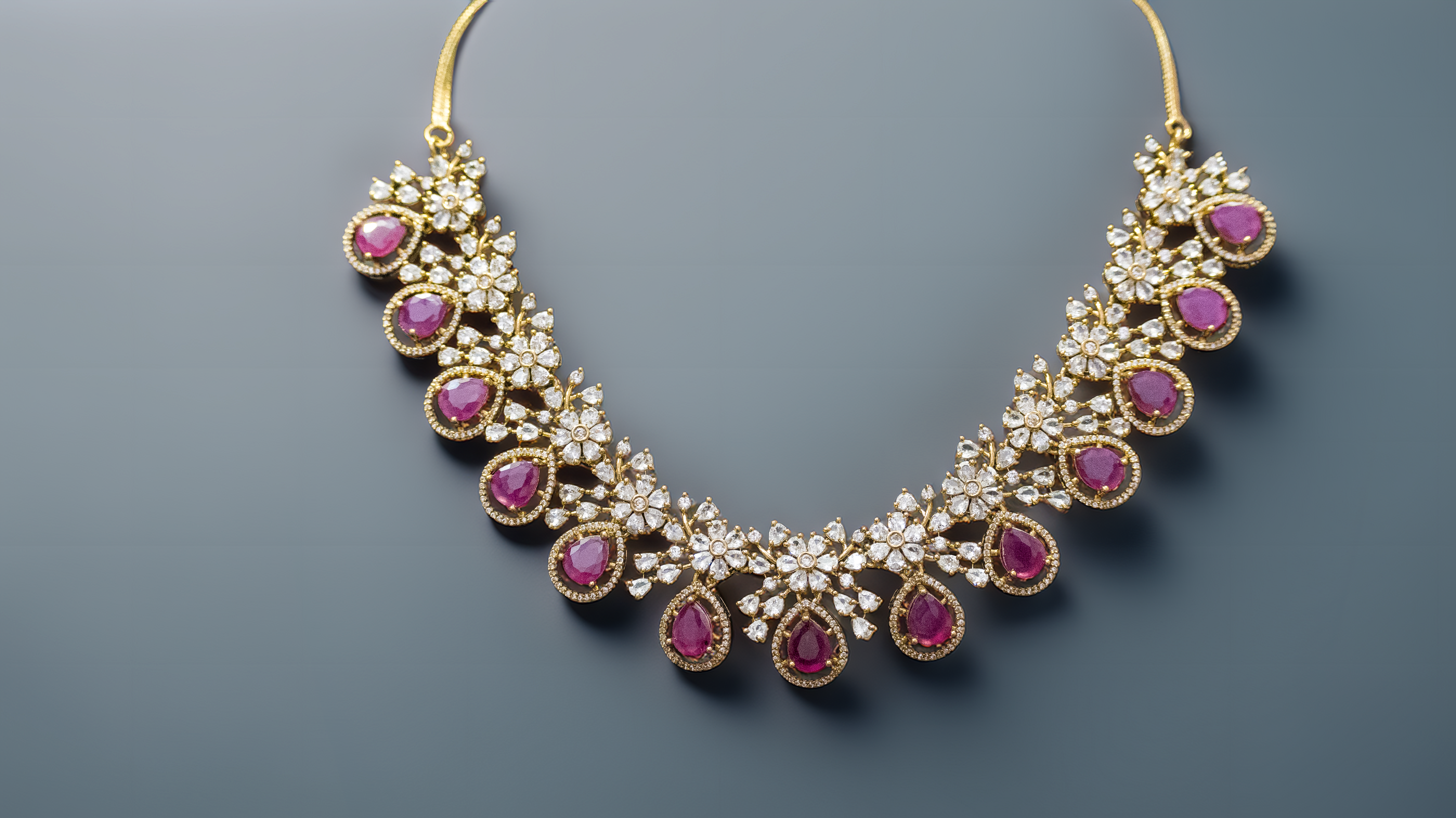 Brass AD Necklace Set – Premium Designer Look at Affordable Price (1006)